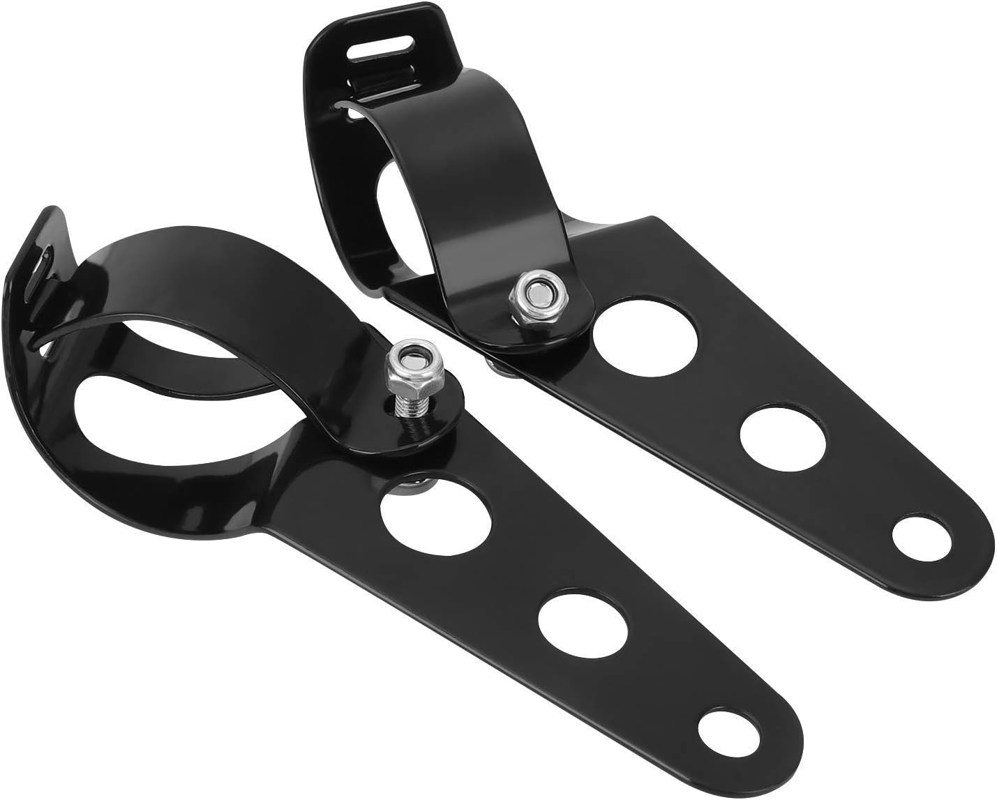 Detalle de OSAN Motorcycle Headlight Mount Brackets 35mm-43mm Fork Ear for Chopper Café Racer (Black)