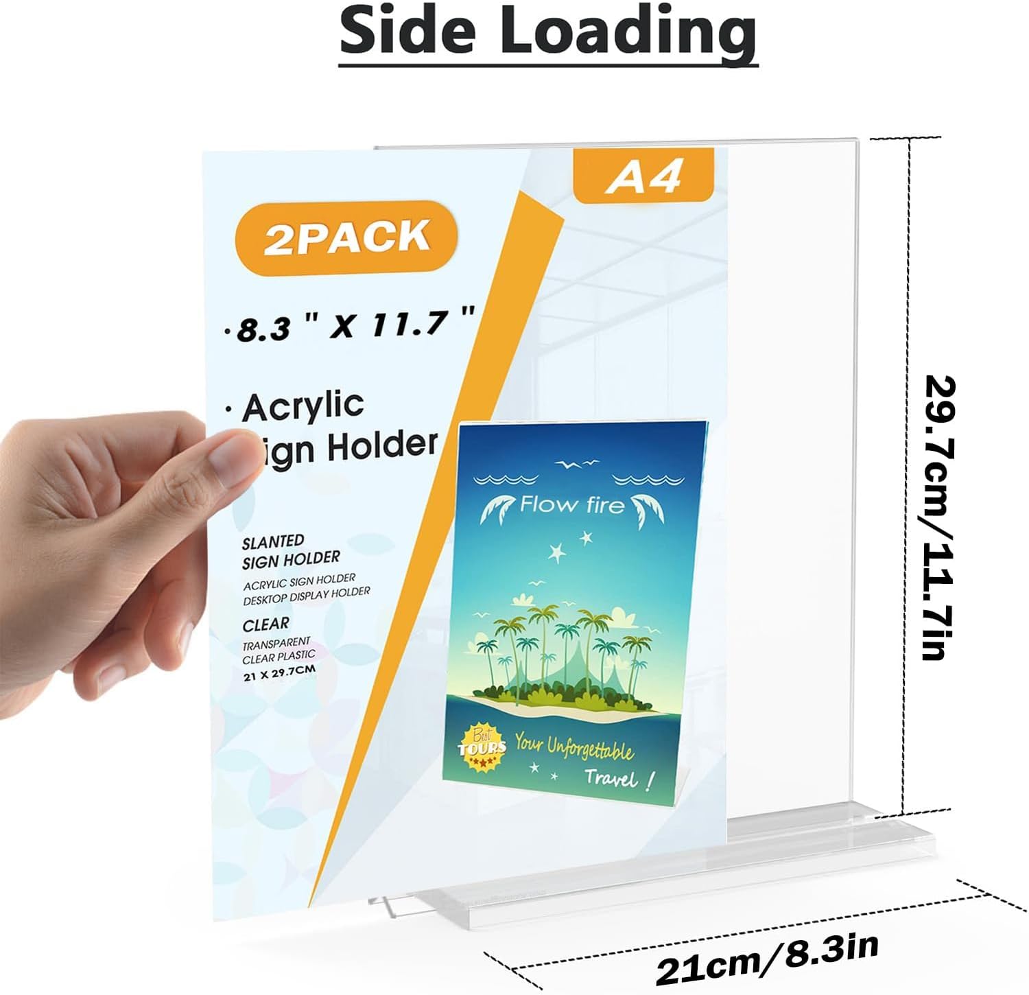 Detalle de Flow fire A4 Acrylic Sign Holder 2 Pack