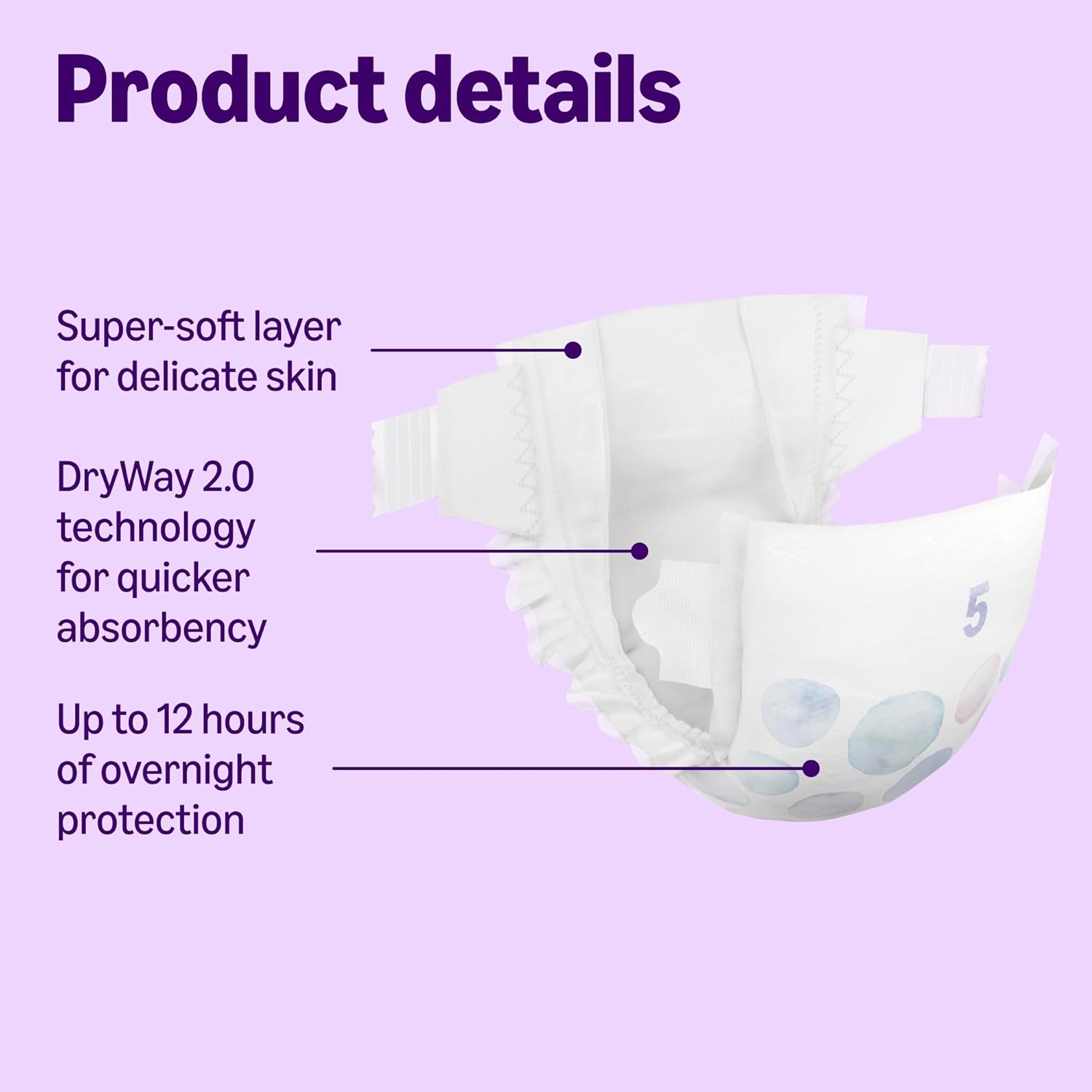 Detalle de By Amazon Ultra Dry Nappies Size 5 (10-16 kg) – 152 nappies (2 x 76)