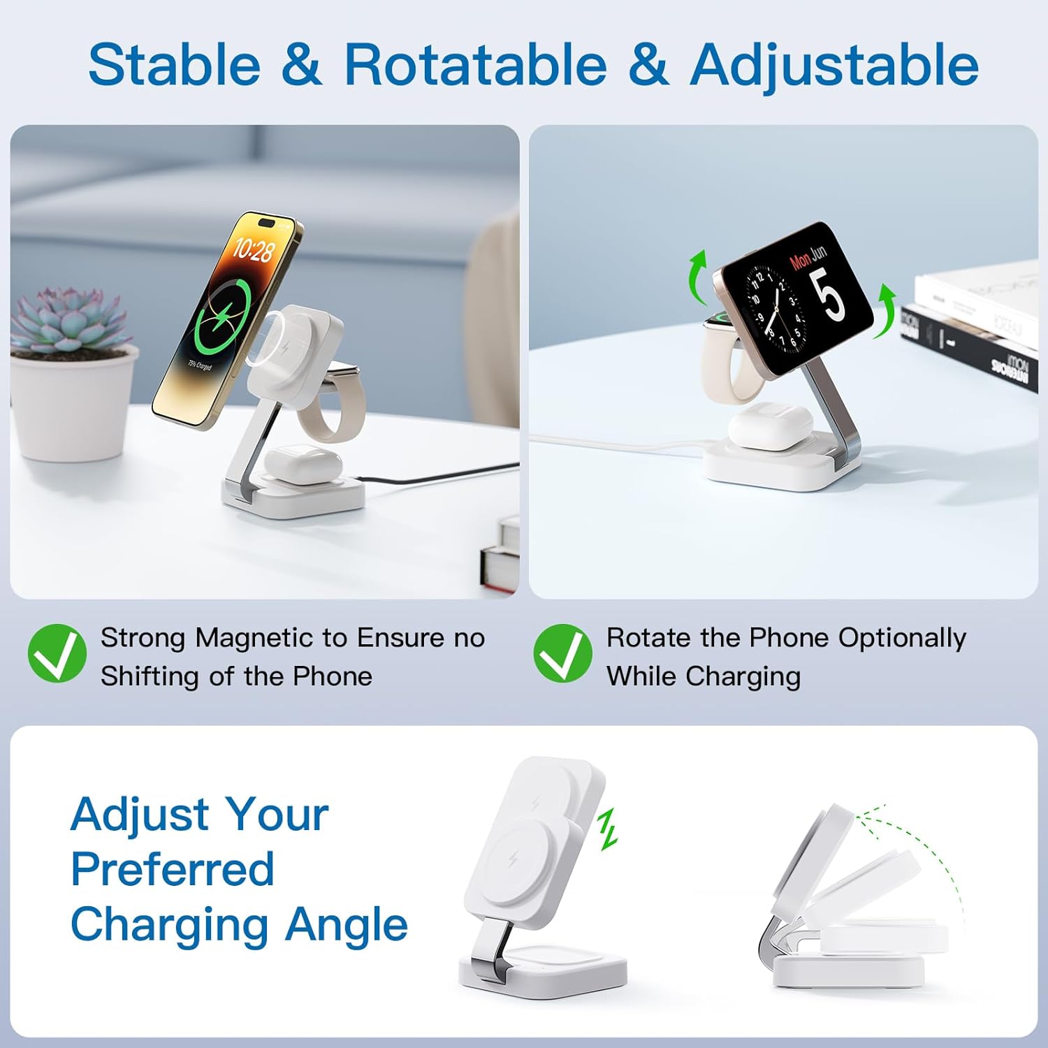 Thumbnail 3 de 2026 Traveling Mag‑Safe 3‑in‑1 Charger 18W