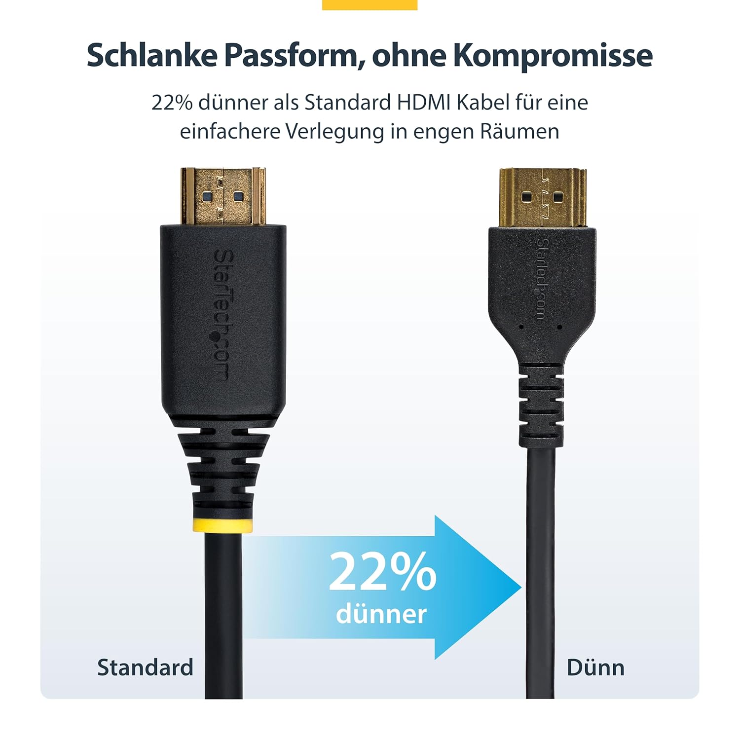Thumbnail 3 de StarTech.com 2m Premium HDMI 2.0 Kabel mit Ethernet – Aramidfaser verstärkt, HDCP 2.2, ARC, BT.2020