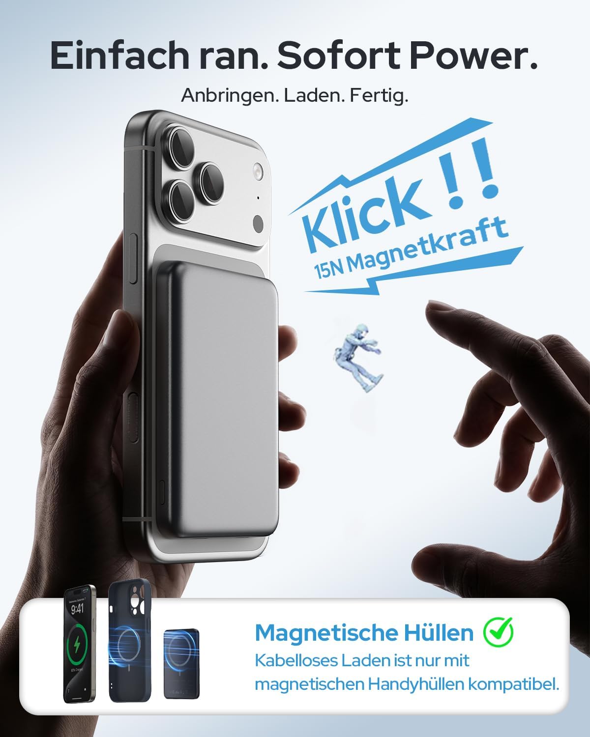 Thumbnail 1 de TRKOY Slim Magnetische Powerbank 5000 mAh