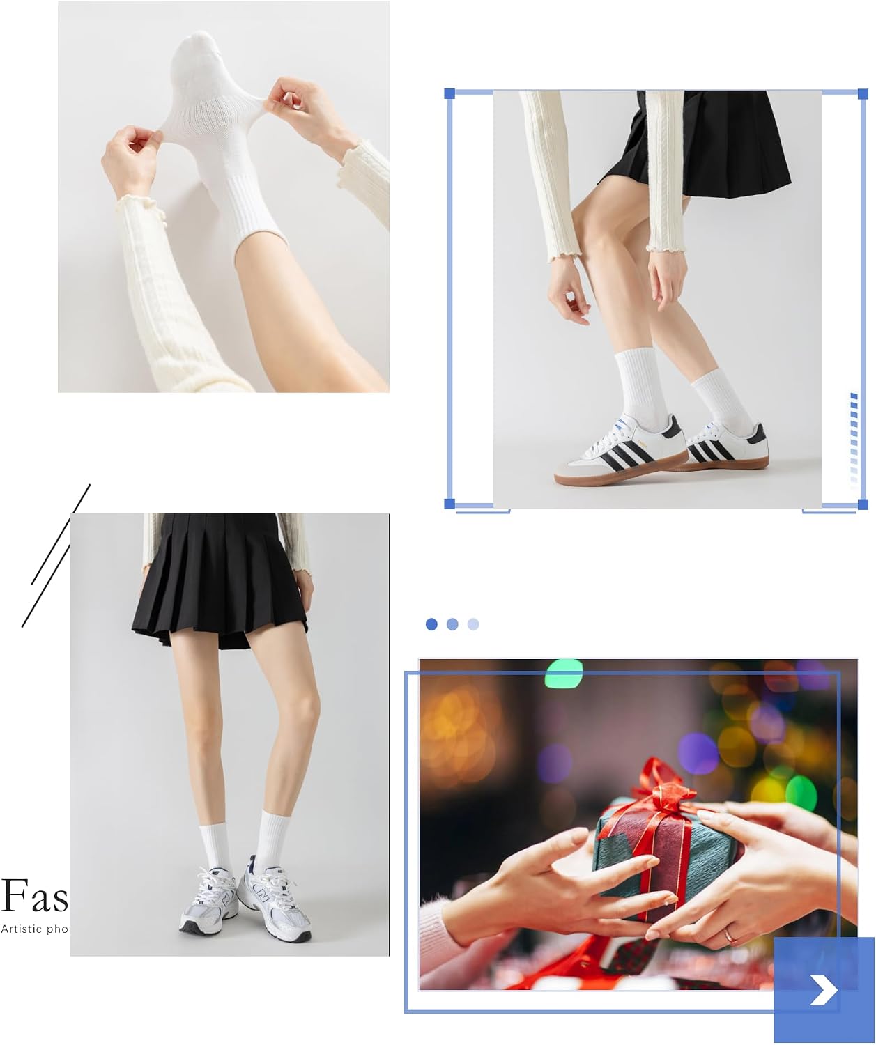Thumbnail 5 de YUWELL Striped Crew Socks 4 Pairs