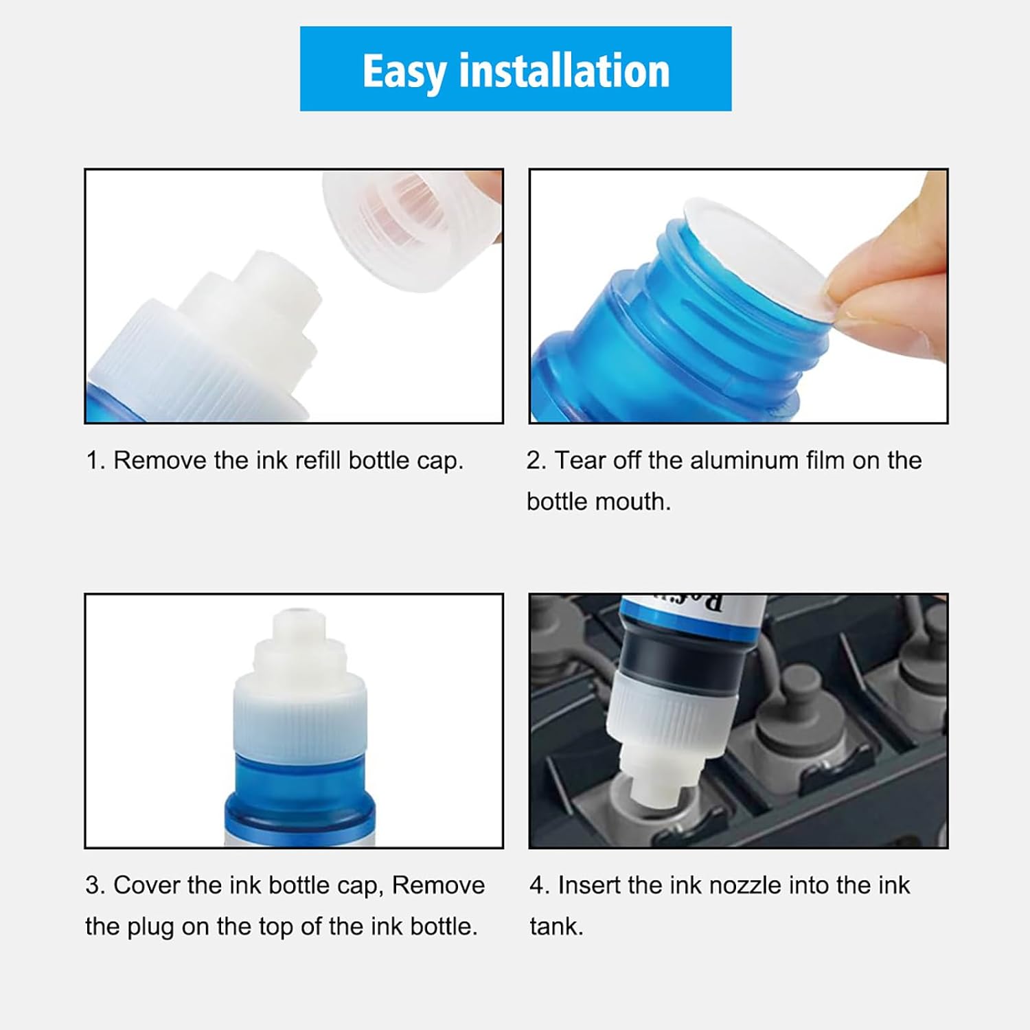 Detalle 2 de TONTINTA GI20-5C GI-20 Compatible Ink Bottle Multipack, 5 Colours