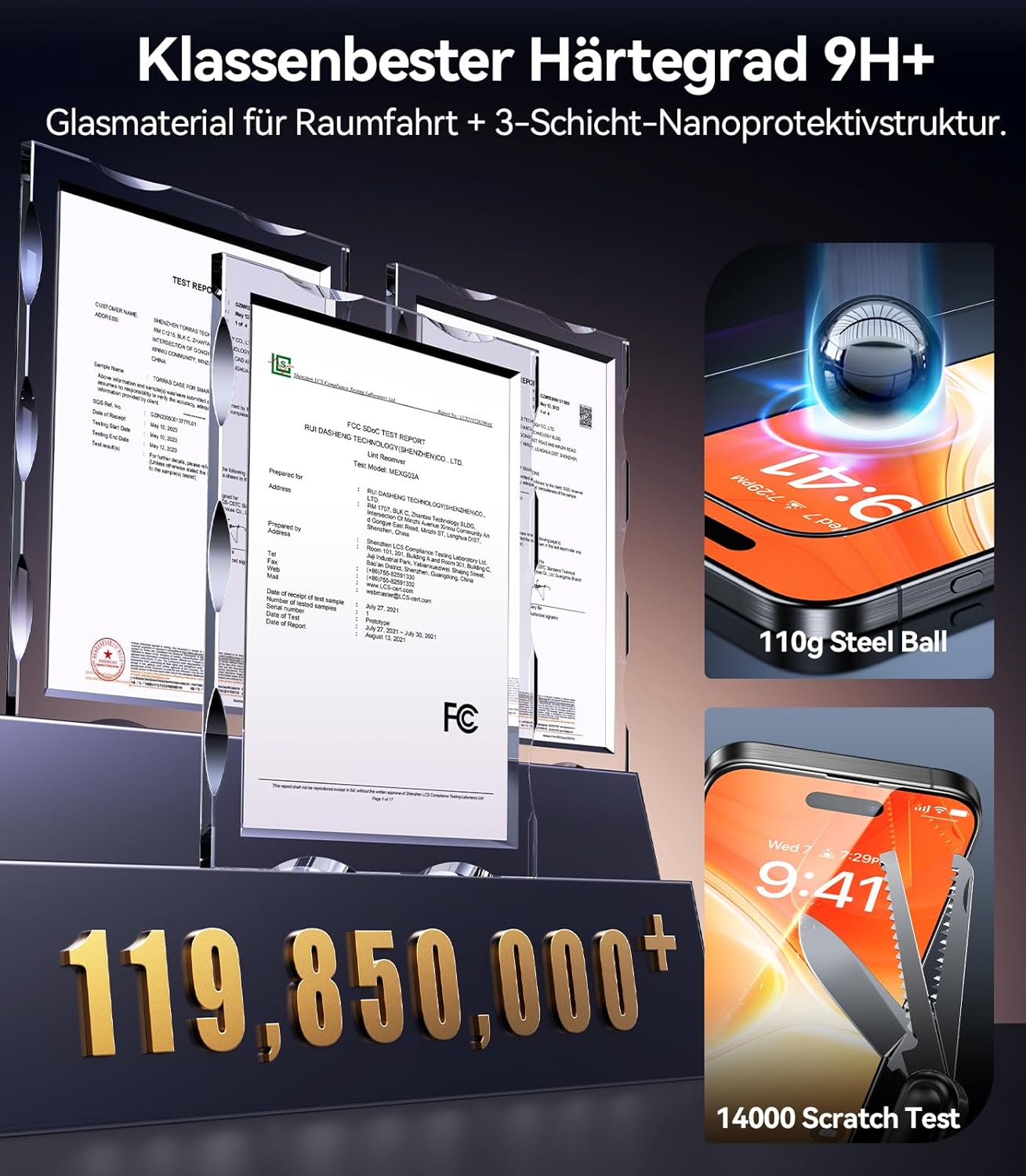 Thumbnail 4 de TORRAS iPhone 16 Panzerglas 9H Schutzfolie