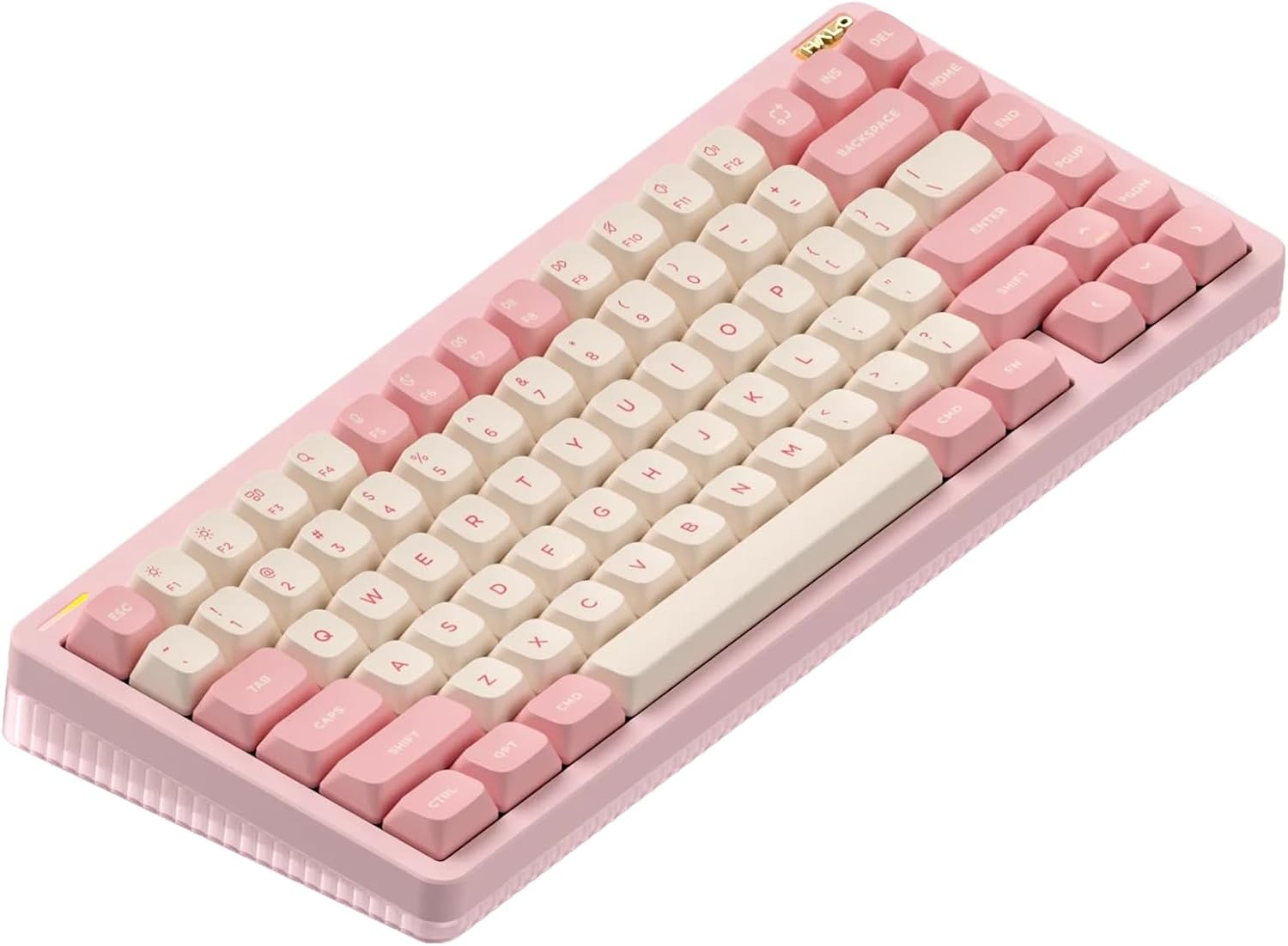 Detalle de Nuphy Halo75 V2 Mechanical Gaming Keyboard (75% Wireless, Hot-Swappable, RGB) – Pink Blush Switch