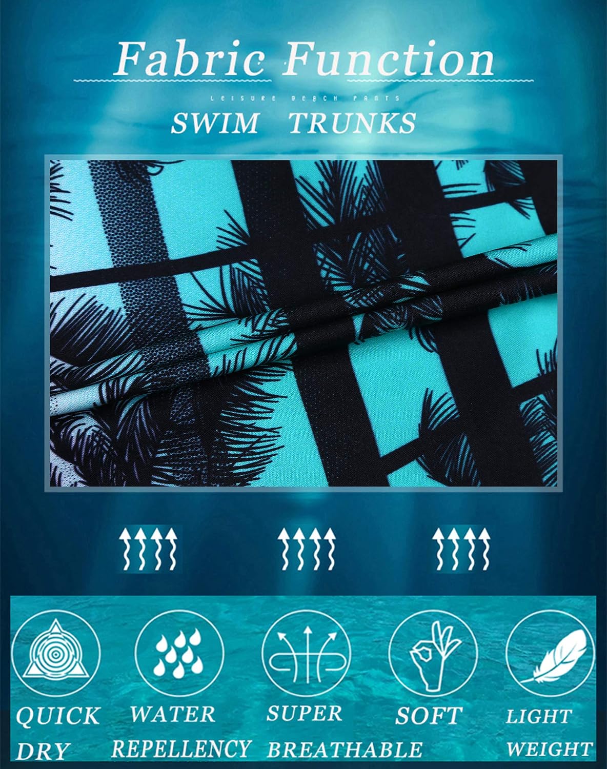 Detalle 2 de APTRO Men's 9" Swim Trunks with Mesh Lining, Quick-Dry Design