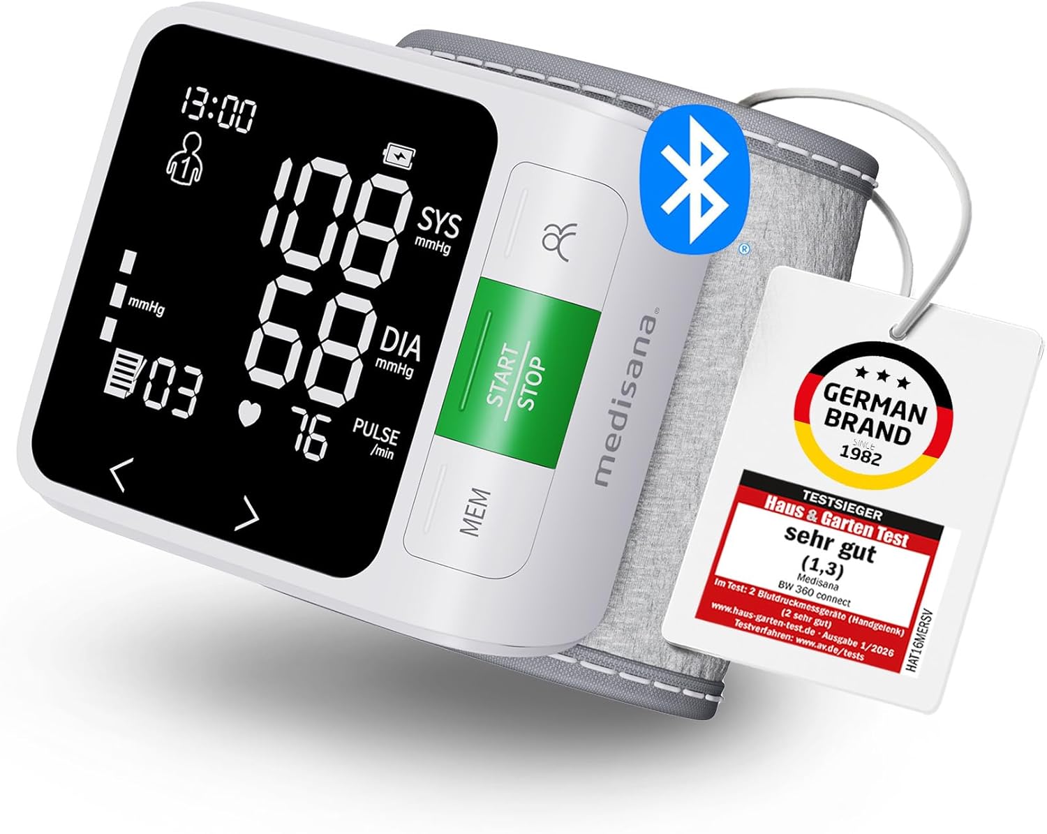 Thumbnail 6 de Medisana BW 315 Handgelenk-Blutdruckmessgerät – kompakt, mit Ampel-Skala und Arrhythmie-Erkennung