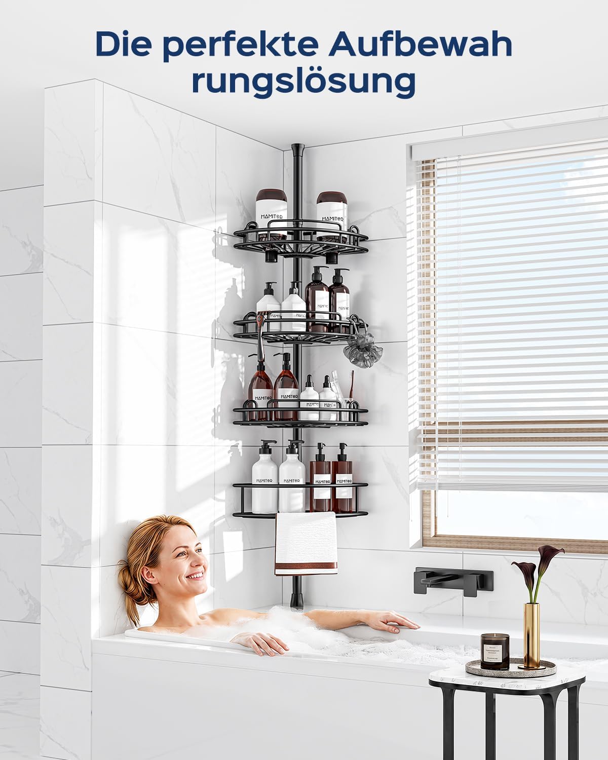 Thumbnail 5 de HAMITOR Teleskop Duschablage verstellbar 121–314 cm