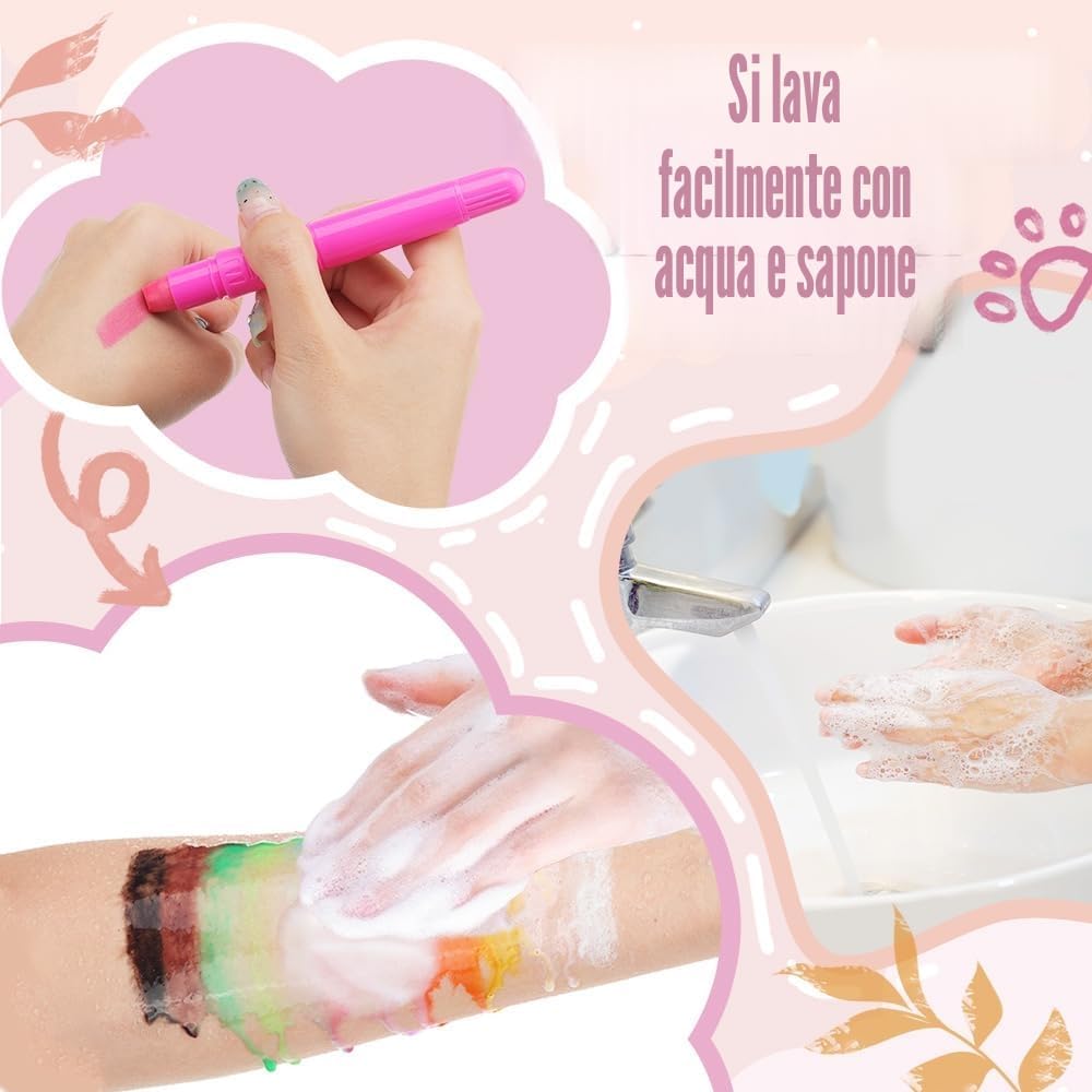 Detalle de Beesjuy 12 Colori Body Painting: trucco sicuro per bambini e family fun