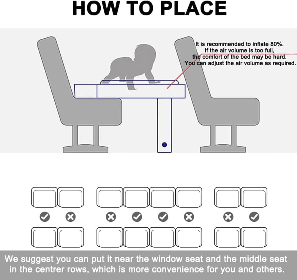 Thumbnail 3 de JANTEELGO Airplane Bed for Toddlers (No Pump) – Portable Inflatable Travel Bed for Flights & Car