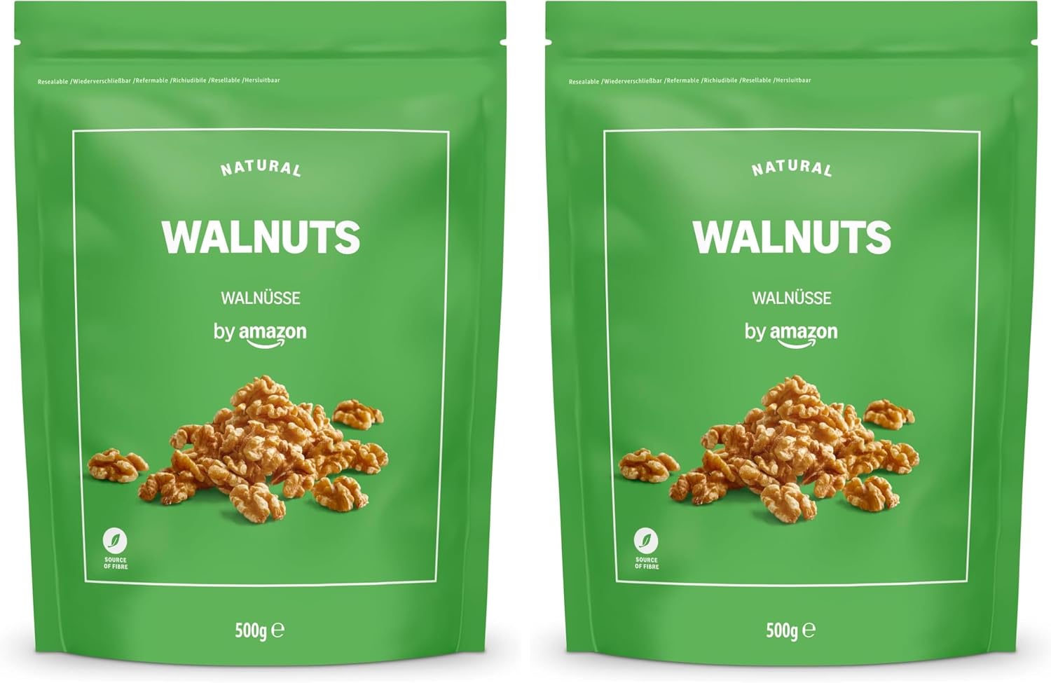 Detalle 1 de by Amazon Noci - 500g: noci ricche di fibre e omega-3, confezionate per freschezza