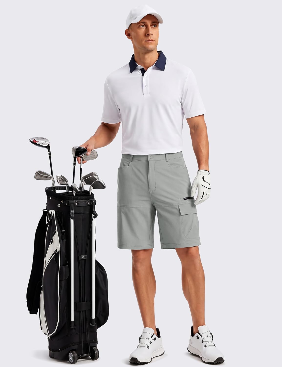 Detalle de TACVASEN Men's Summer Outdoor Shorts: Quick-Dry Cargo Shorts for Hiking, Golf, and Everyday Outdoors