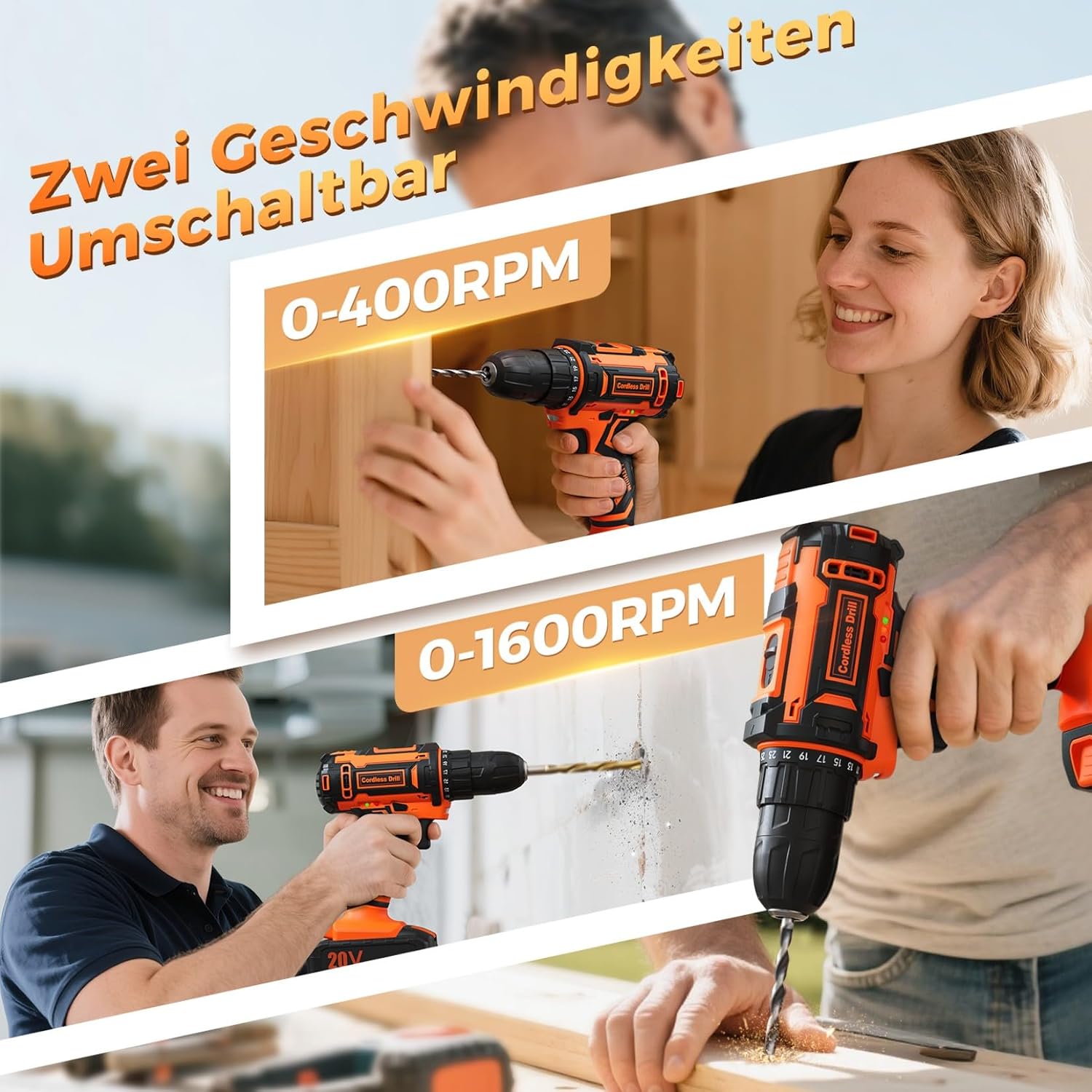 Detalle 1 de Akkubohrschrauber 20V 42Nm, 2 Akkus đ©