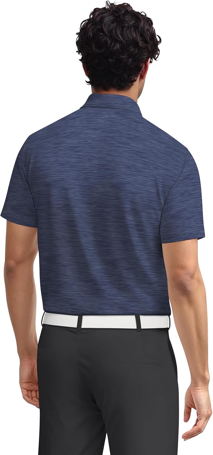 Thumbnail 1 de PGA Tour Men’s Airflux Jaspe Cotton Short Sleeve Golf Polo Shirt