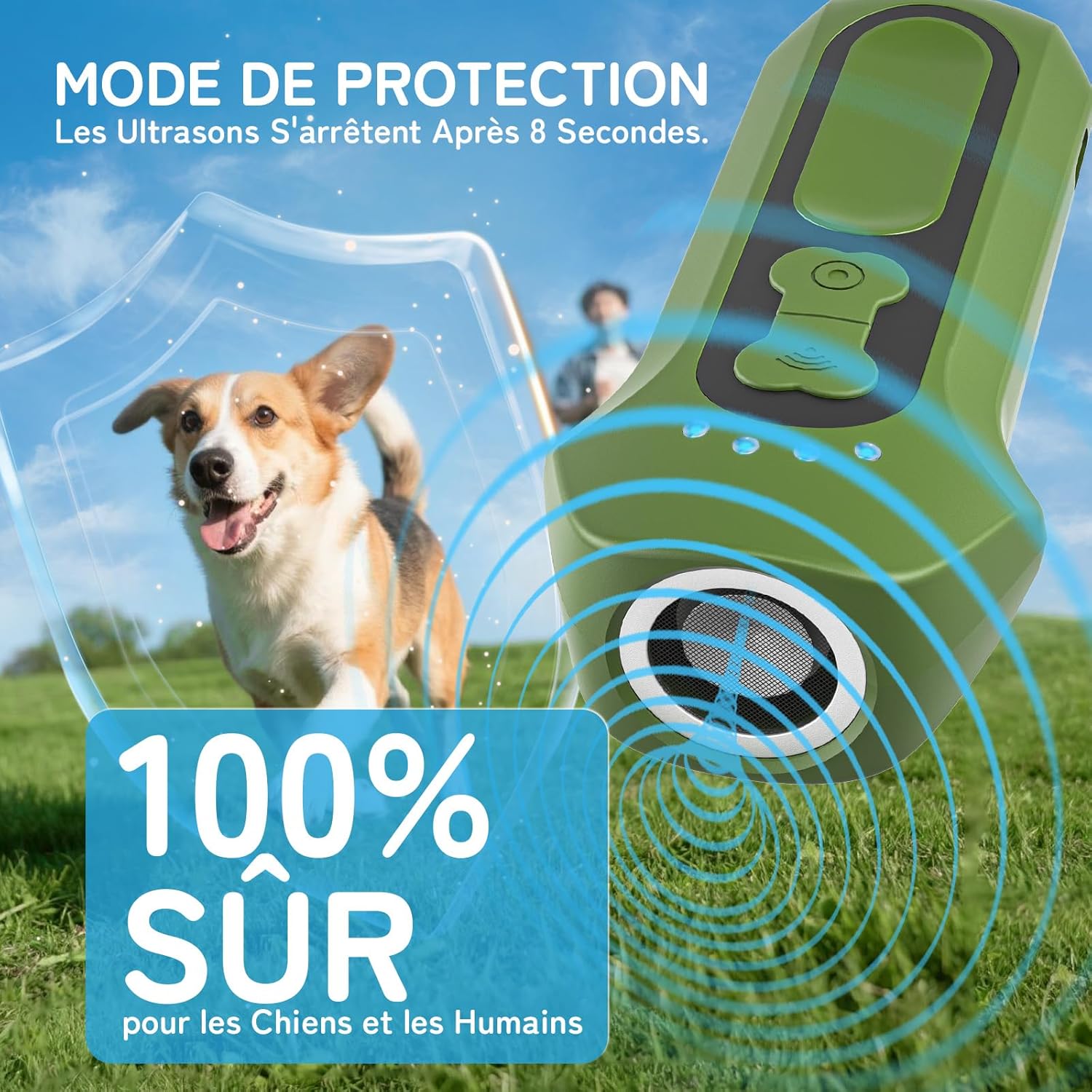 Detalle de Holercoco Anti Aboiement Chien — Dispositif Ultrasonique portable pour contrôler les aboiements