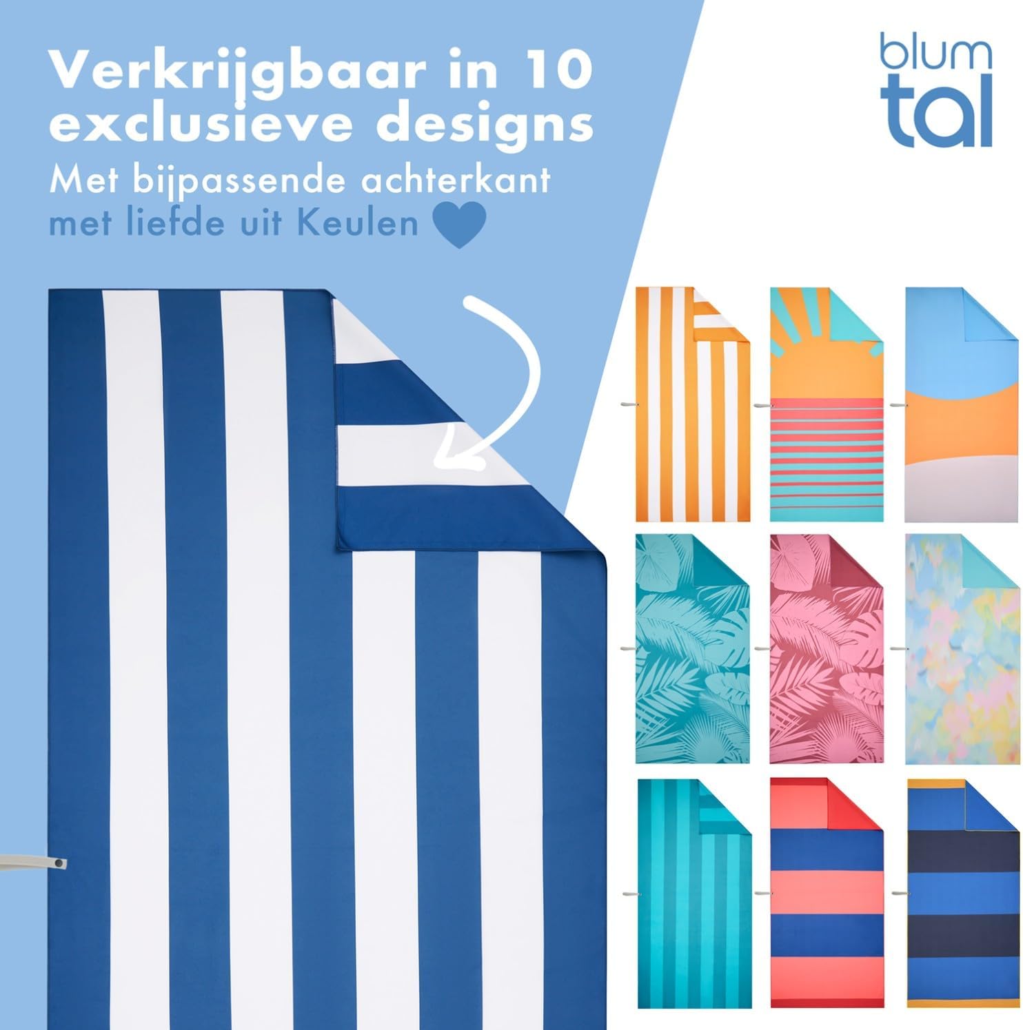 Thumbnail 5 de Blumtal EB0215 BE strandlaken 90 x 180 cm van microvezel, compact en sneldrogend