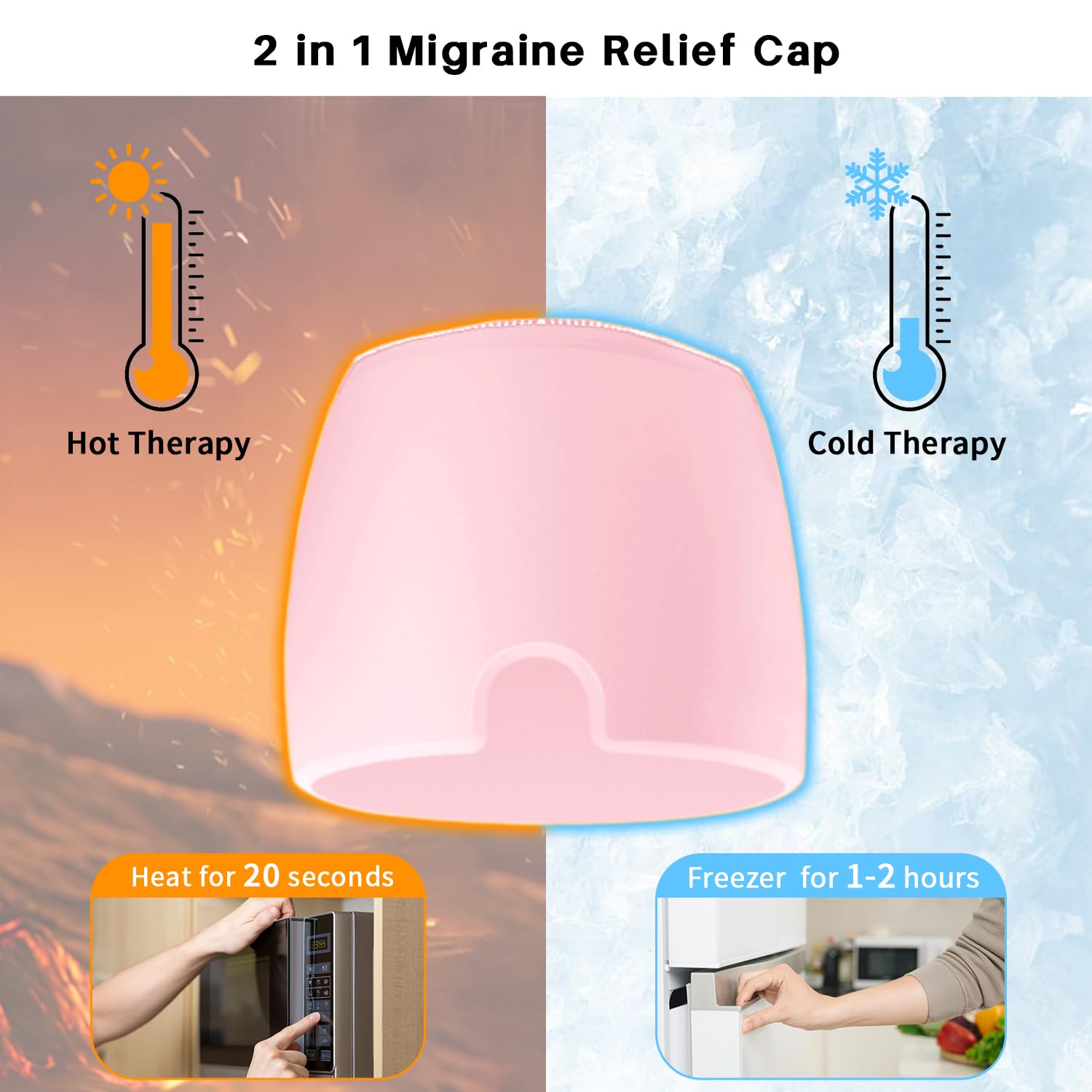 Thumbnail 2 de my novel things „Migräne Relief Cap“ – 2-teilige Kühlmaske gegen Migräne & Augenmaske