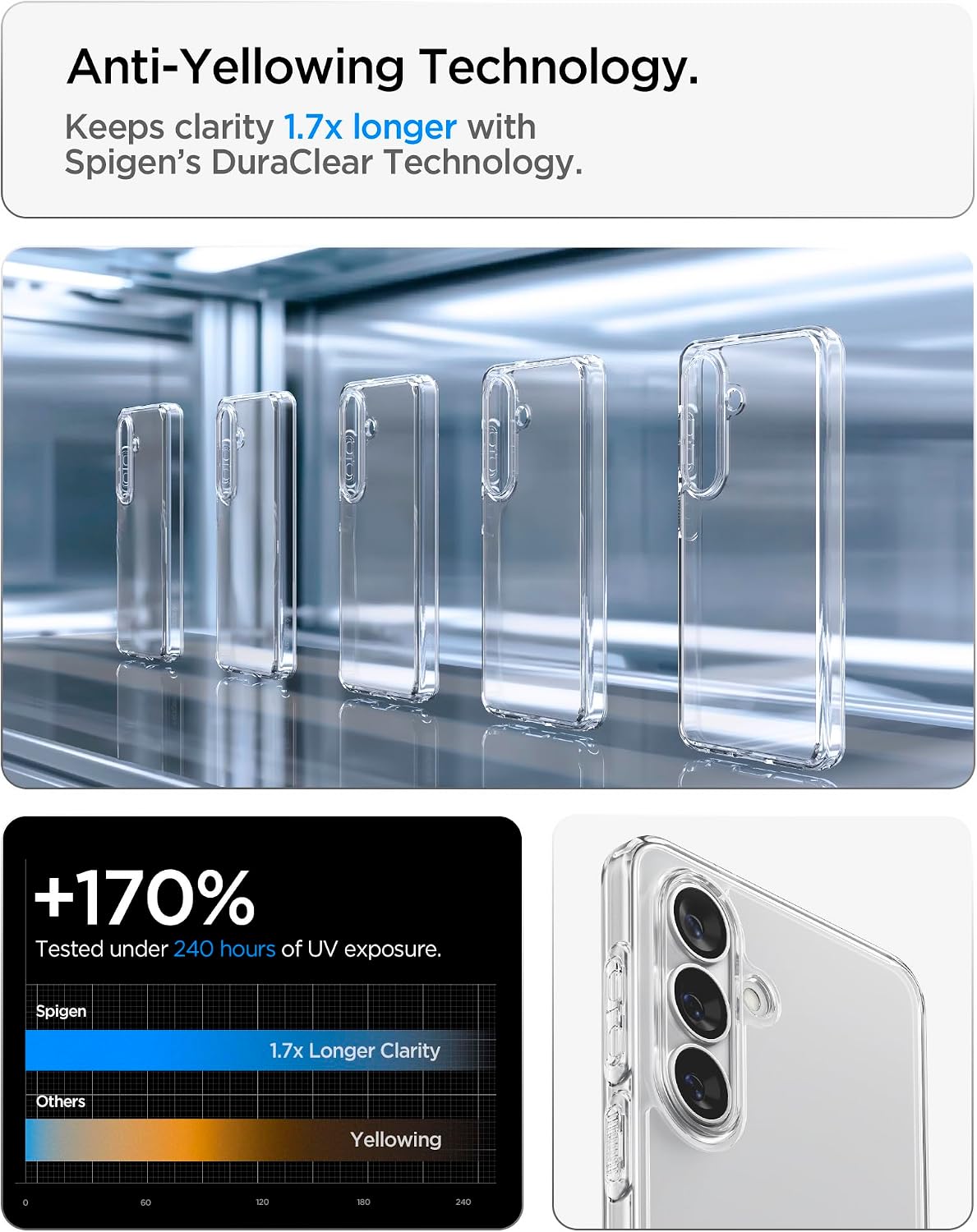 Detalle de Spigen Ultra Hybrid pour Samsung Galaxy S26 – coque transparente antichoc (Dura-Clear, sans MagSafe)