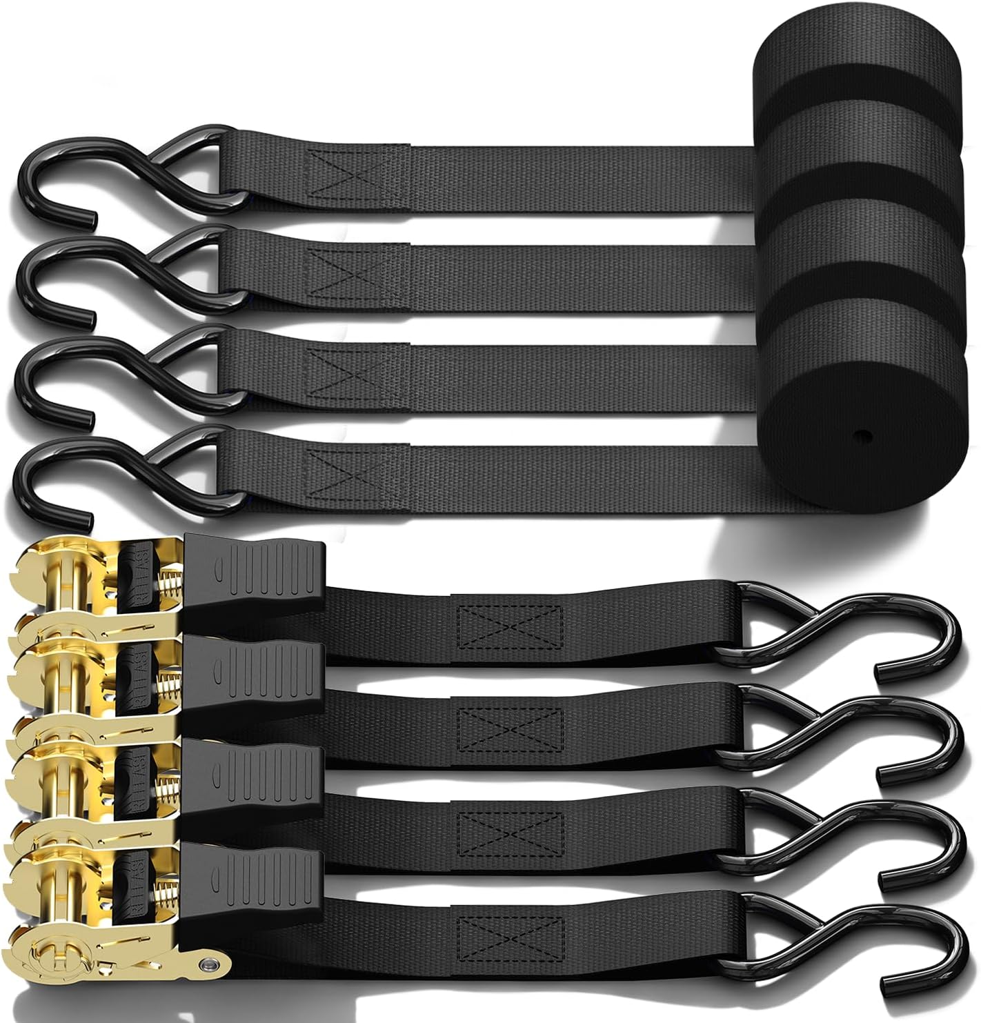 Detalle de Ohuhu Ratchet Straps 4.6m 680kg 4 Pack