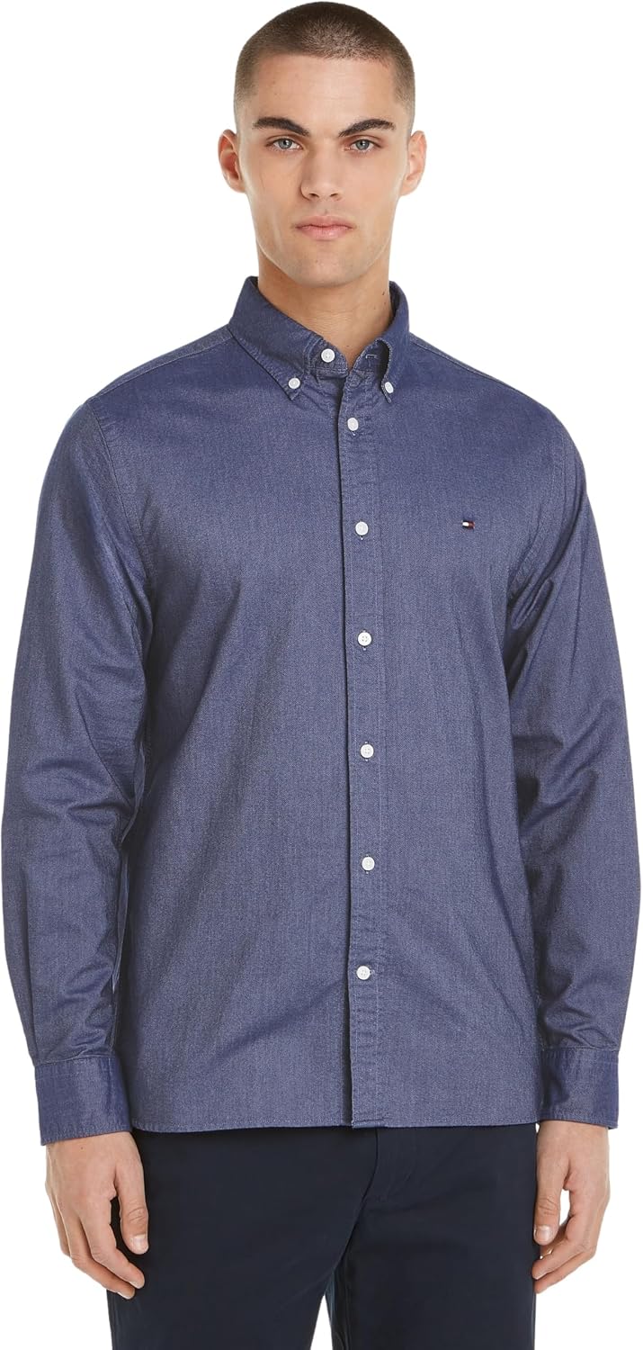 Thumbnail 6 de Tommy Hilfiger men’s long sleeve Oxford shirt with button-down collar