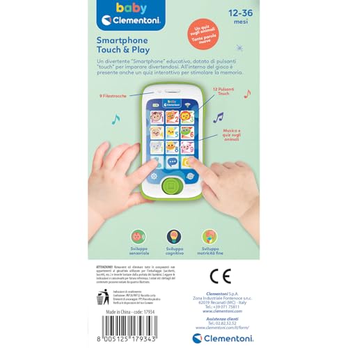 Detalle de Clementoni Baby Smartphone Touch & Play 17934: centro attività educativo per bambini 12–36 mesi