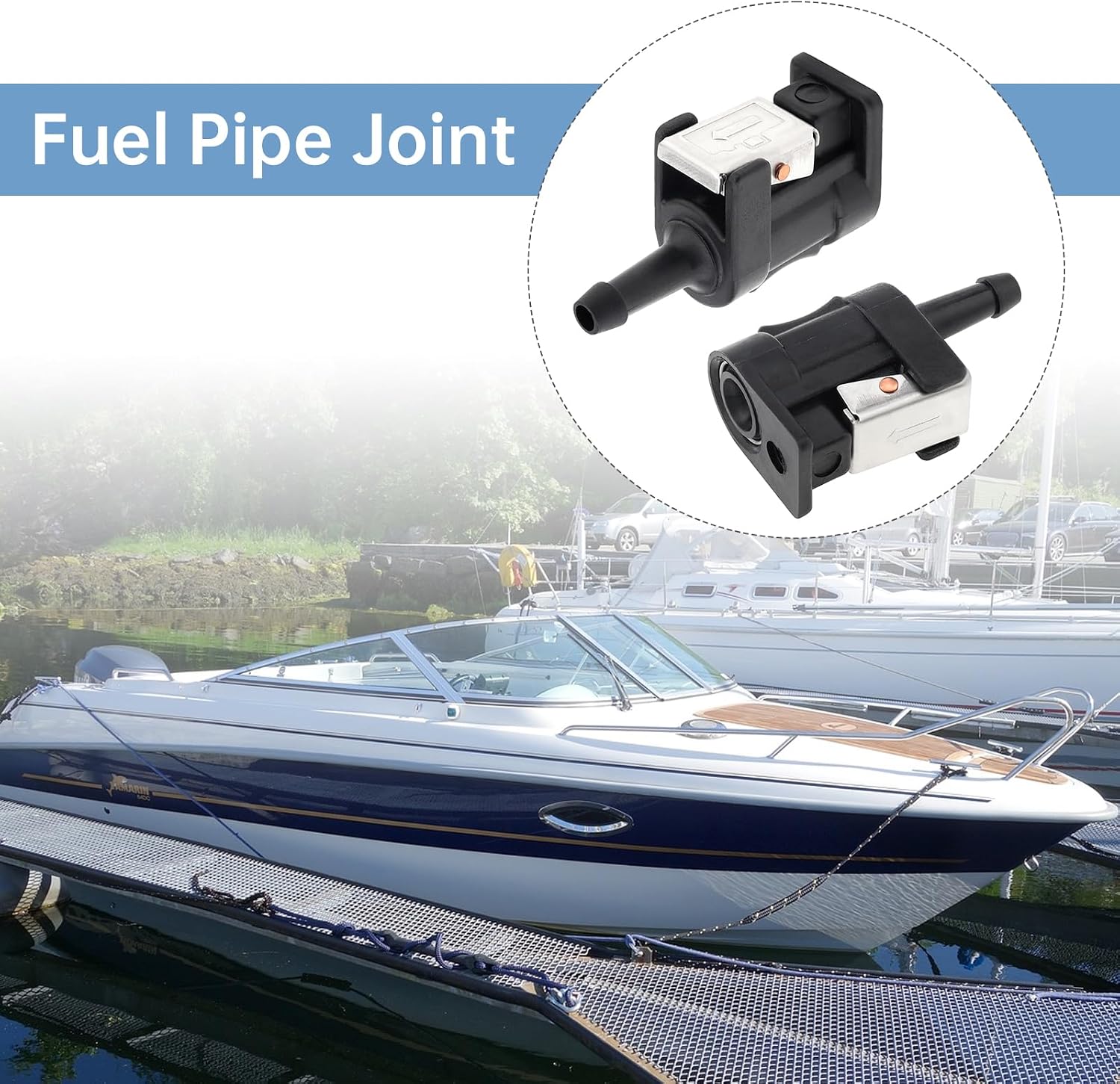 Detalle de ePathChina 2pcs 6mm Fuel Line Connectors for Yamaha Outboards