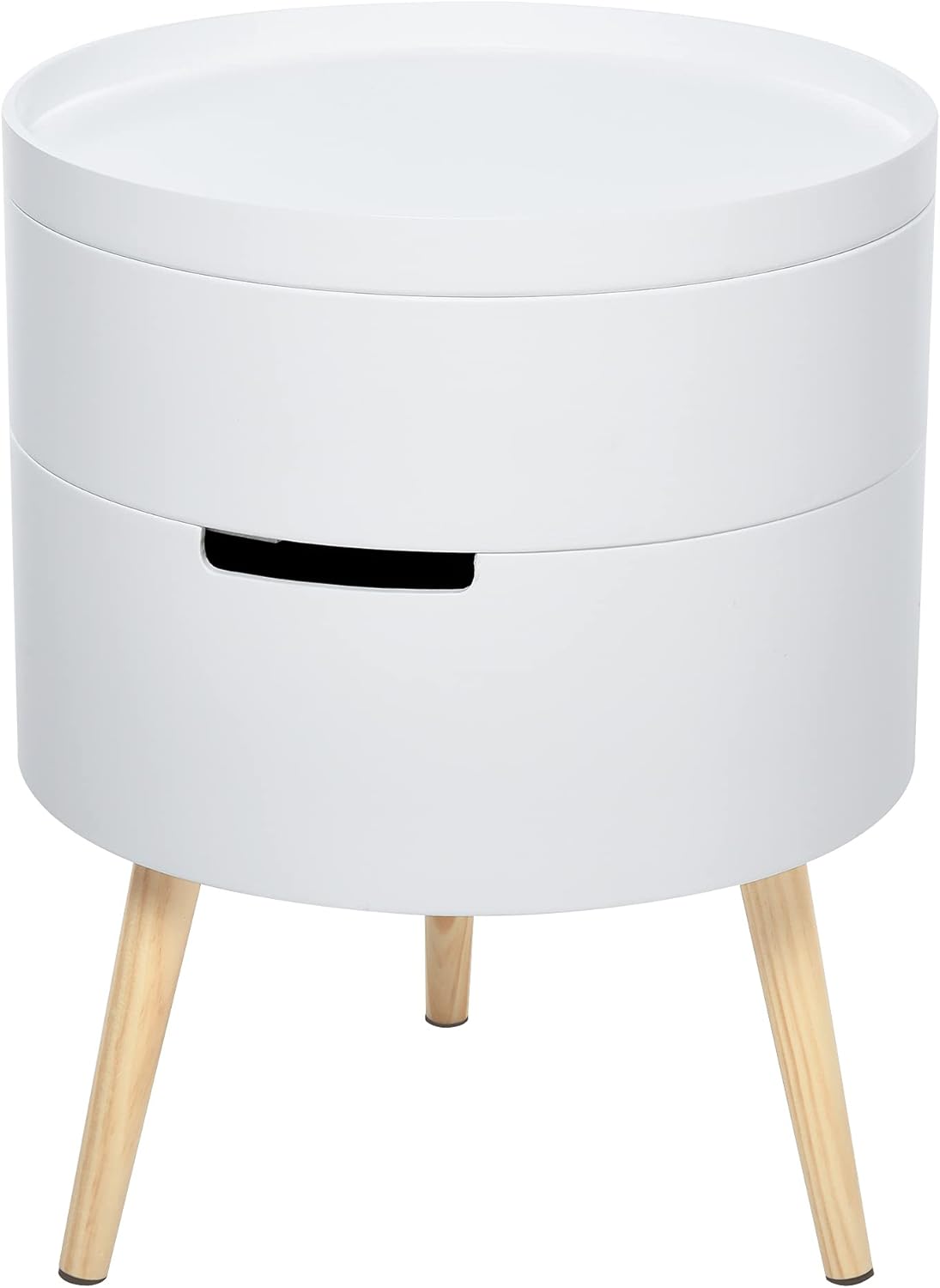 HOMCOM Mesa auxiliar redonda Ø38 cm 48,3 cm