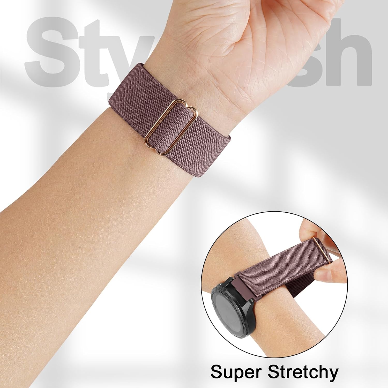 Detalle de Wizvv 18mm Elastic Wristbands Pack of 3 for Garmin Venu and More