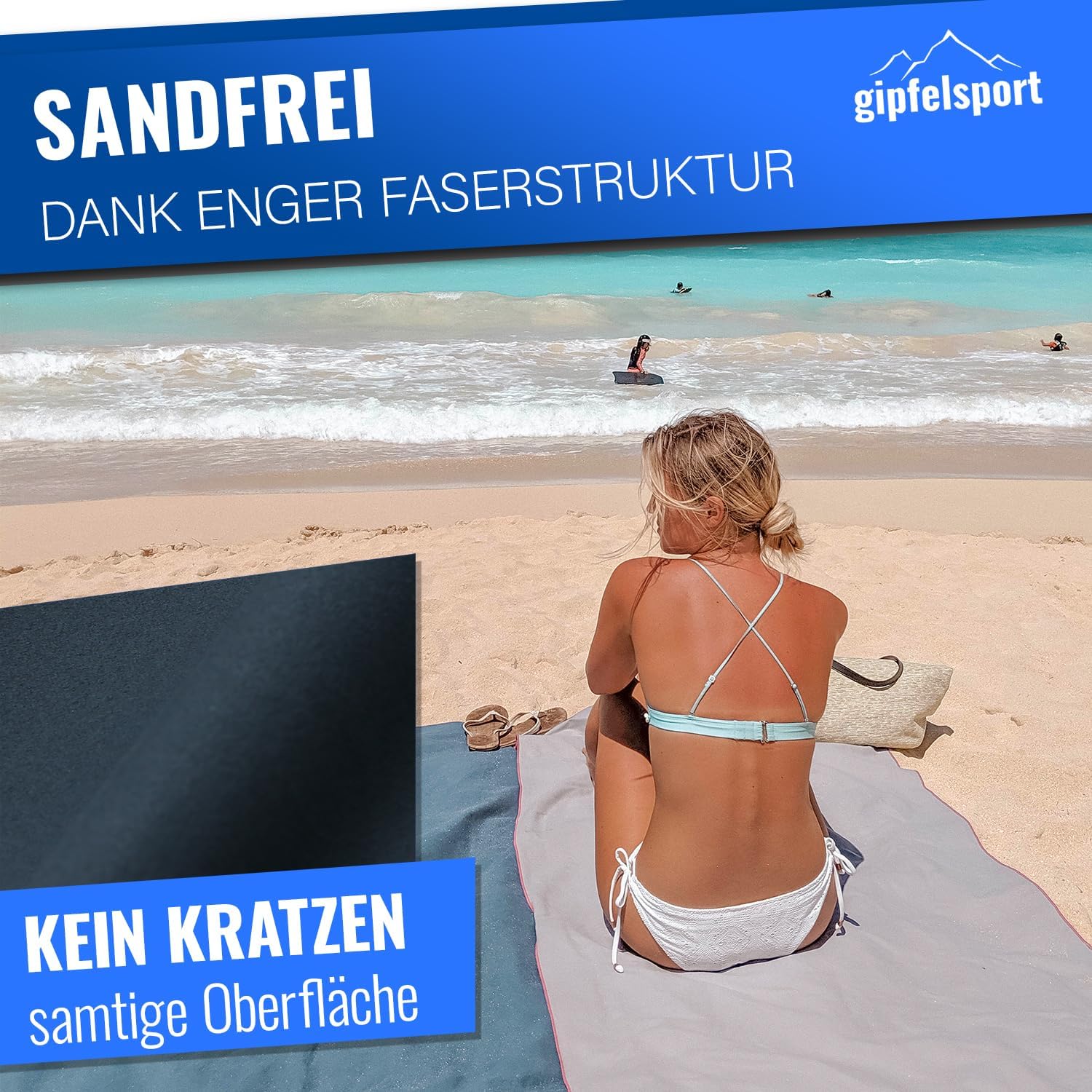 Thumbnail 4 de gipfelsport Mikrofaser Handtuch Set – kompakt, schnelltrocknend und vielseitig für Sauna, Fitness und Strand (80x40) – Navy