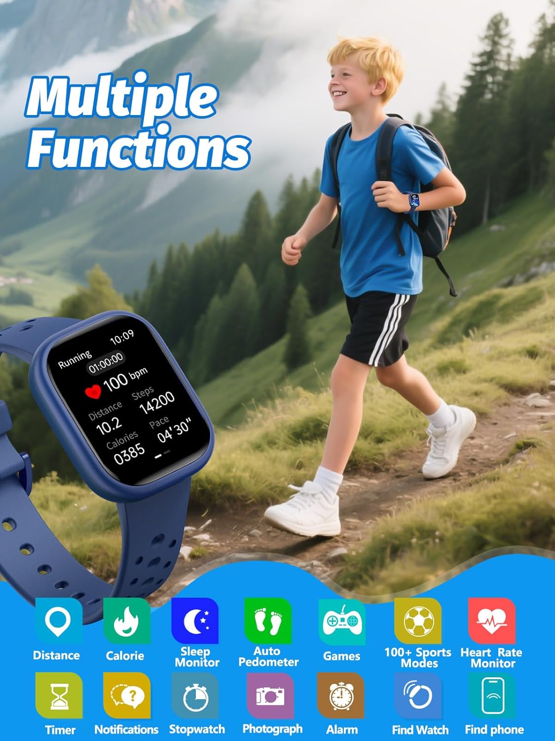 Thumbnail 1 de teslahero Upgraded Kids Smart Watch 1.85