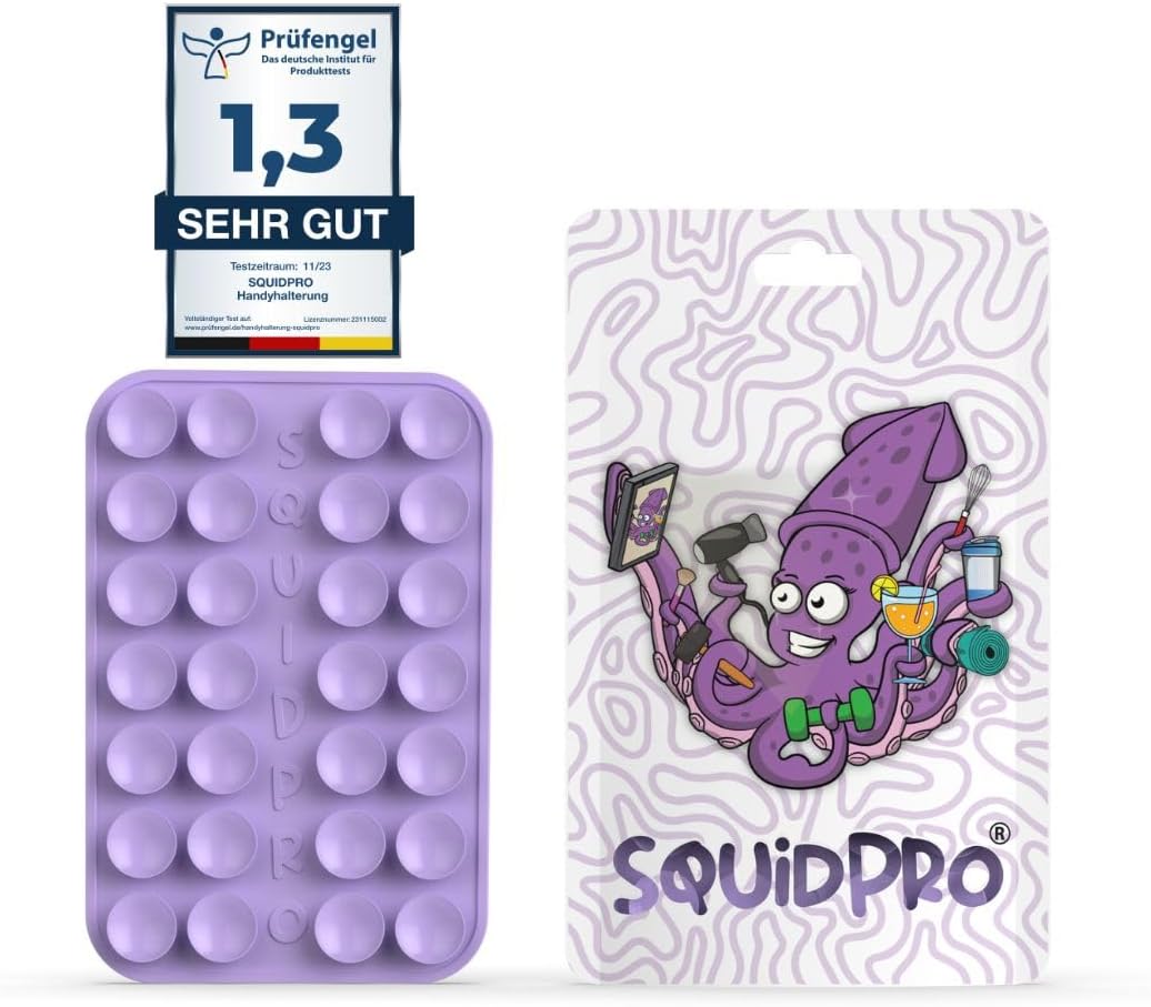 Thumbnail 6 de SQUIDPRO Silikon-Saugnapf Handyhalterung (beige) – selbstklebend für freihändiges Filmen & Selfies