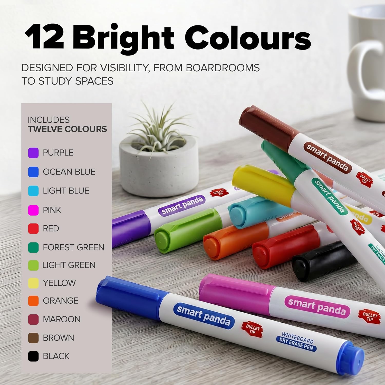 Thumbnail 1 de Smart Panda 12 Big Whiteboard Pens