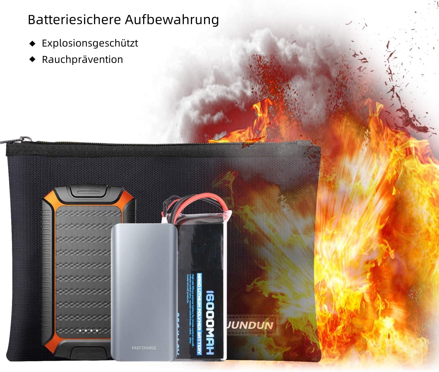 Thumbnail 1 de JUNDUN Feuerfeste Dokumententasche 36x26cm 📁