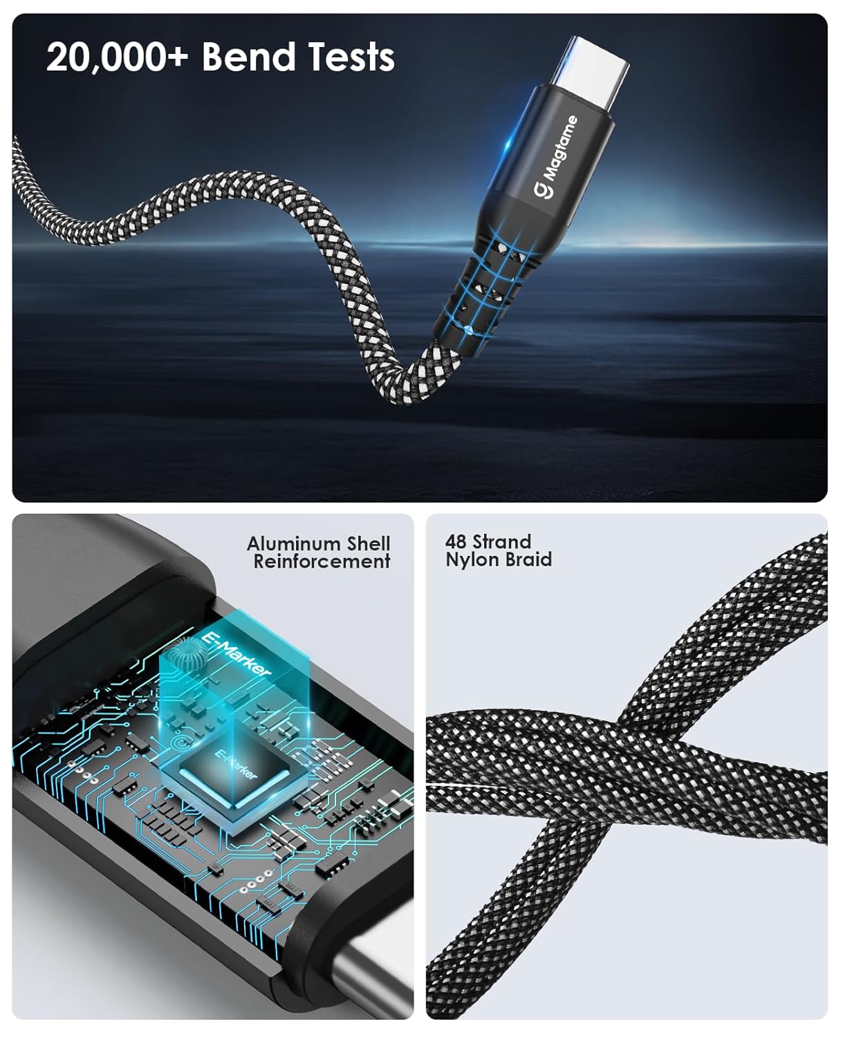 Thumbnail 3 de Magtame magnetisches USB C Kabel 60W