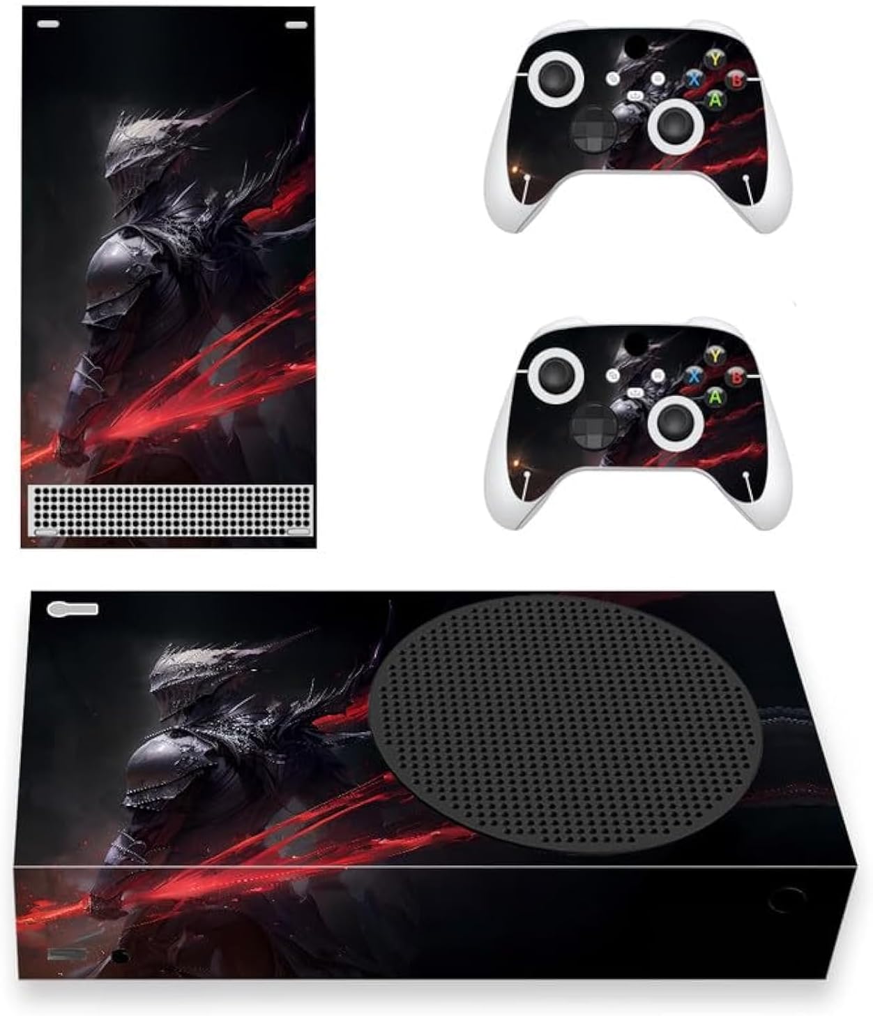 Detalle de playvital Custom Vinyl Skins Xbox Series S Abyss Knight