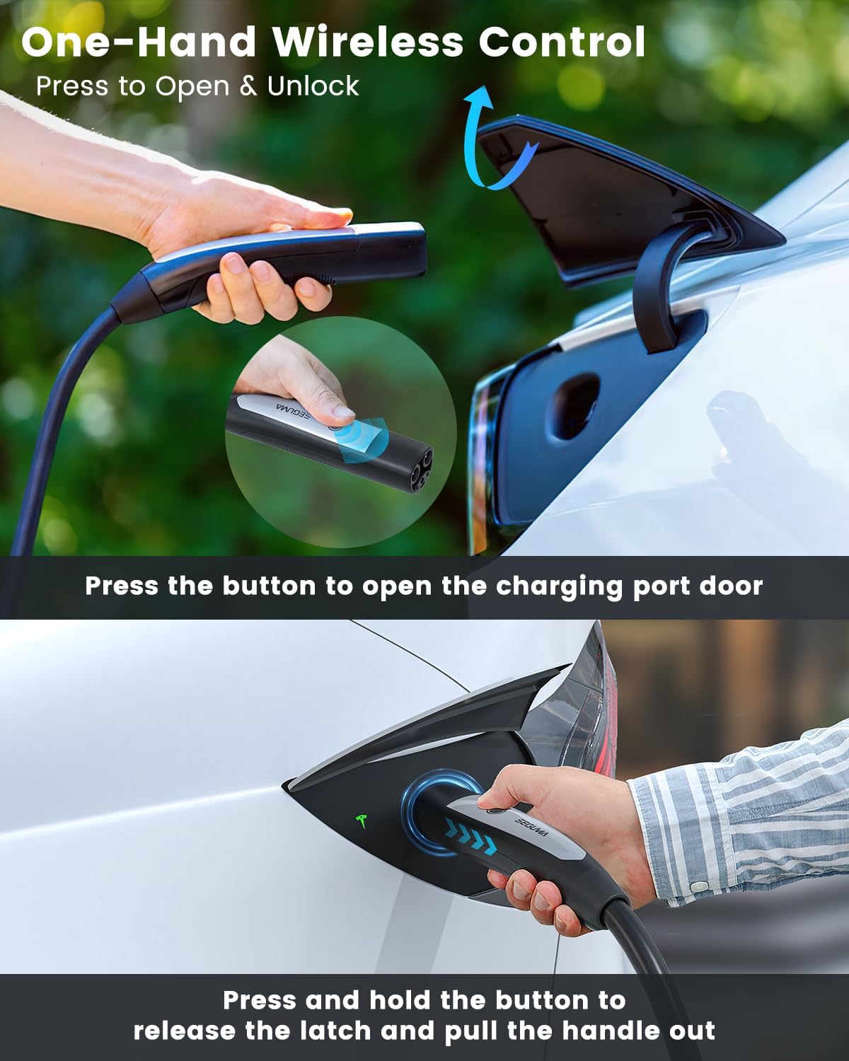 Thumbnail 6 de SEGUMA Level 2 Tesla Charger-24A 240V with NEMA 14-30, 25ft Extension Cable