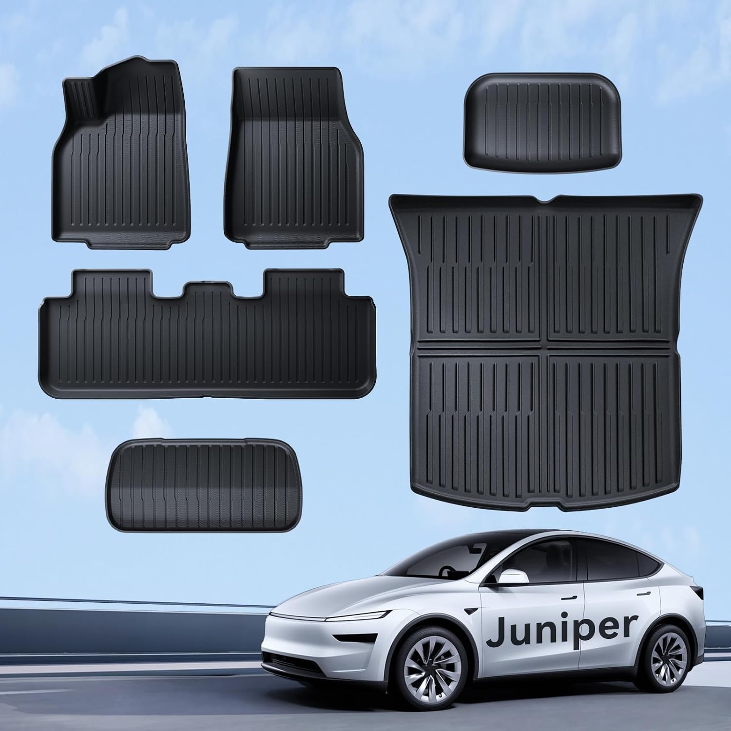 LANTU Tappetini 6 pezzi Tesla Model Y 2025-2026 Juniper