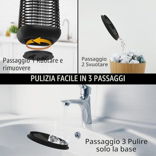 Detalle de Raindot Lampada antizanzare: trappola elettrica esterno 4200 V, 20 W con custodia in metallo
