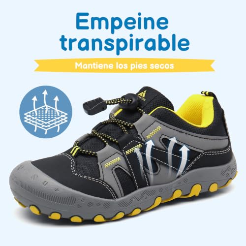 Thumbnail 3 de Mishansha Zapatillas Deportivas para Niños y Niñas – Negrooscuro, Talla 34