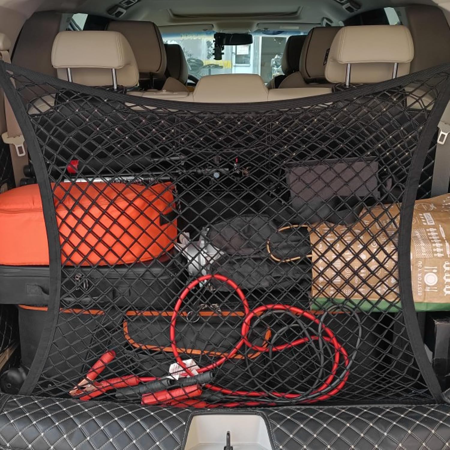 Thumbnail 5 de Zocipro Cargo Net: Adjustable Elastic Car Boot Mesh (60x40cm to 120x80cm) with 4 Hooks