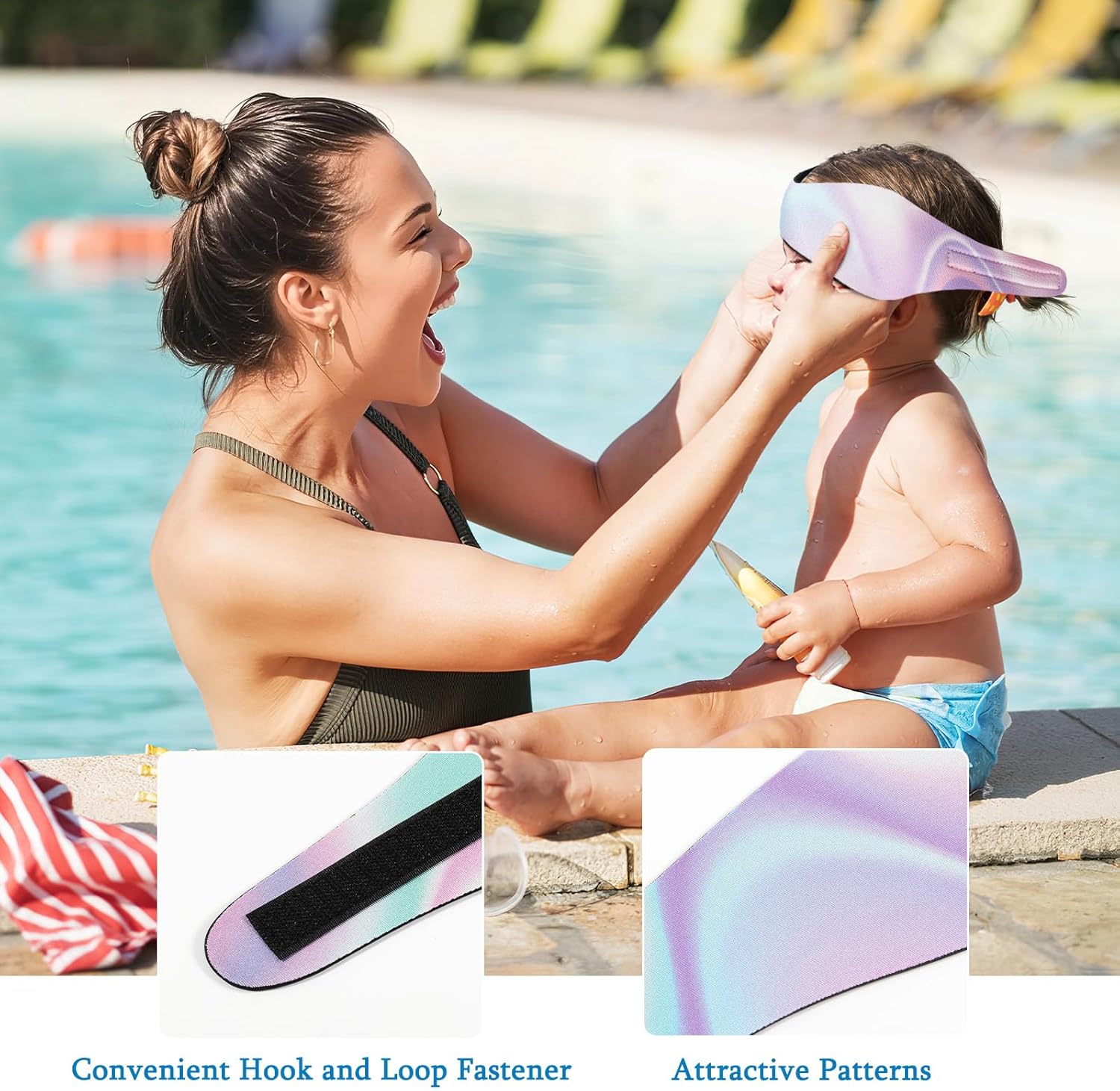 Detalle de HeySplash bandeau de natation en néoprène imperméable pour enfants (1 à 3 ans)