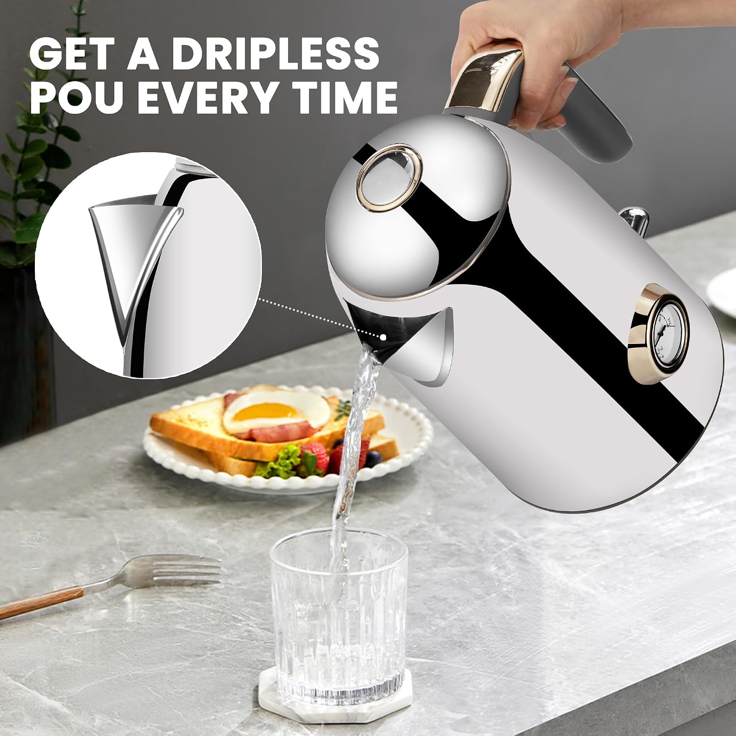 Detalle 2 de SUSTEAS Electric Kettle 57oz Fast 1500W