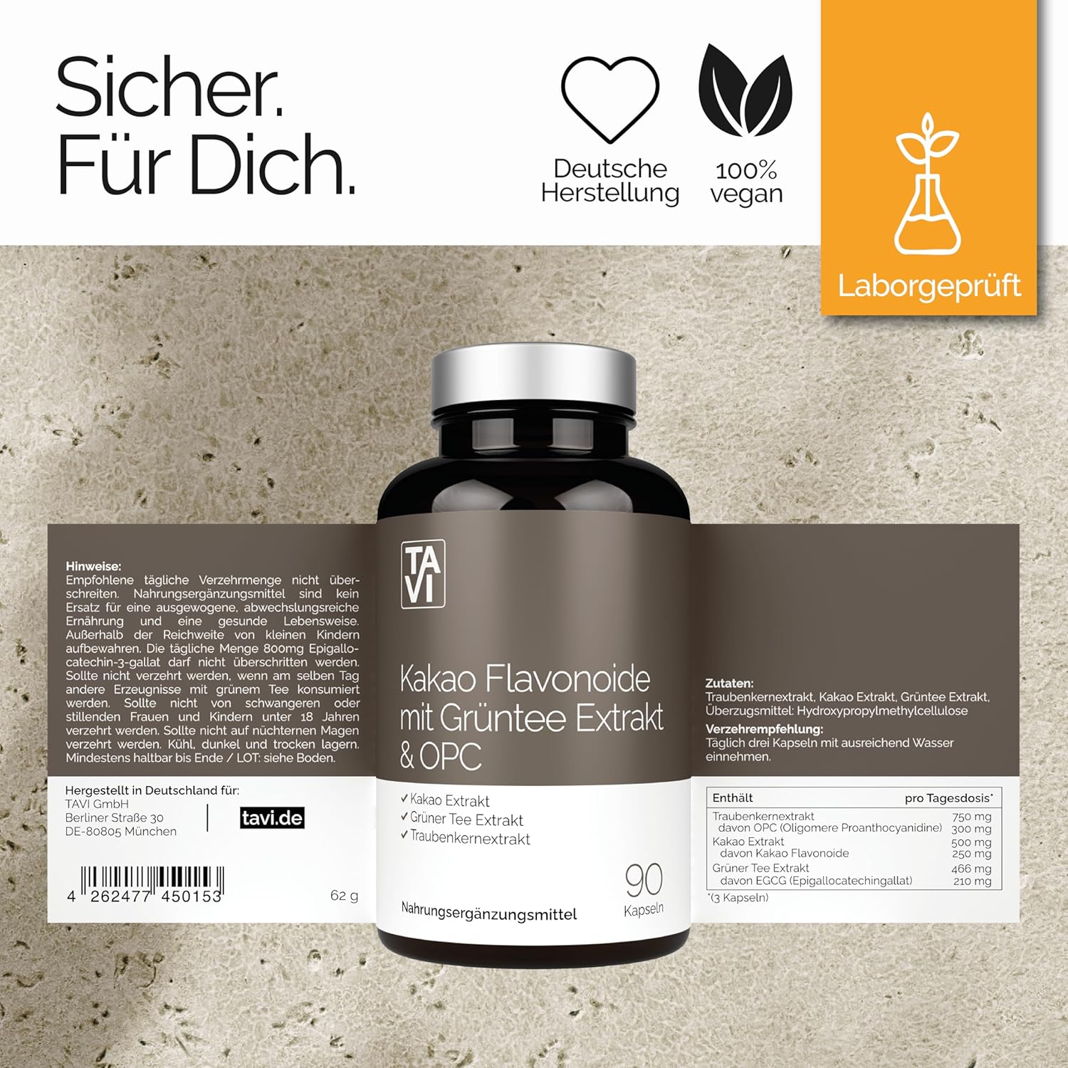 Thumbnail 3 de Flavonoide Bioflavonoide 90 Kapseln Kakao