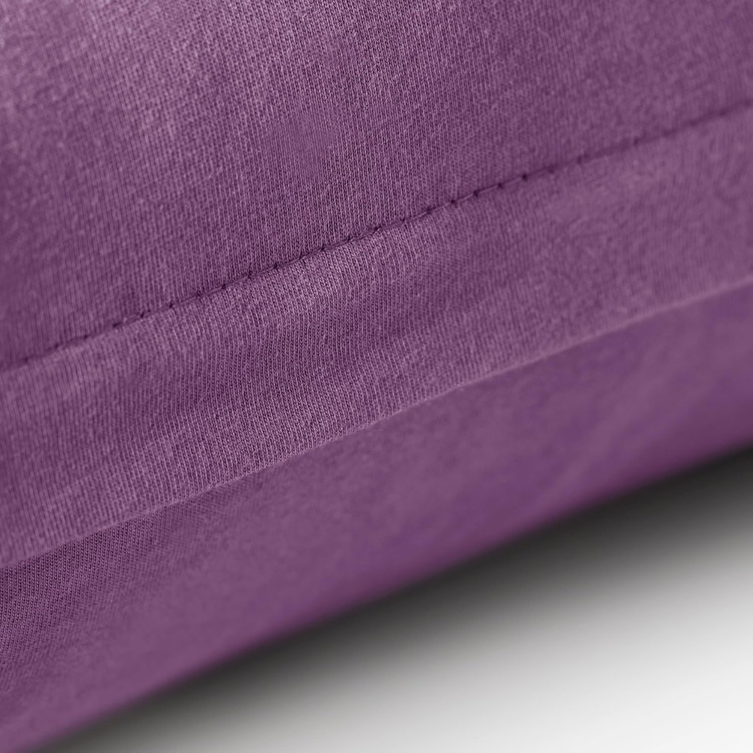 Thumbnail 3 de DecoKing Lot de 2 Taies d'oreiller 50 x 60 cm – Jersey coton peigné, fermeture éclair, couleur Prune Amber