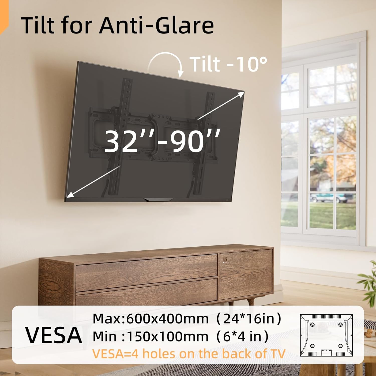 Detalle 2 de IWORKBOARD Tilting TV Mount 132 lbs