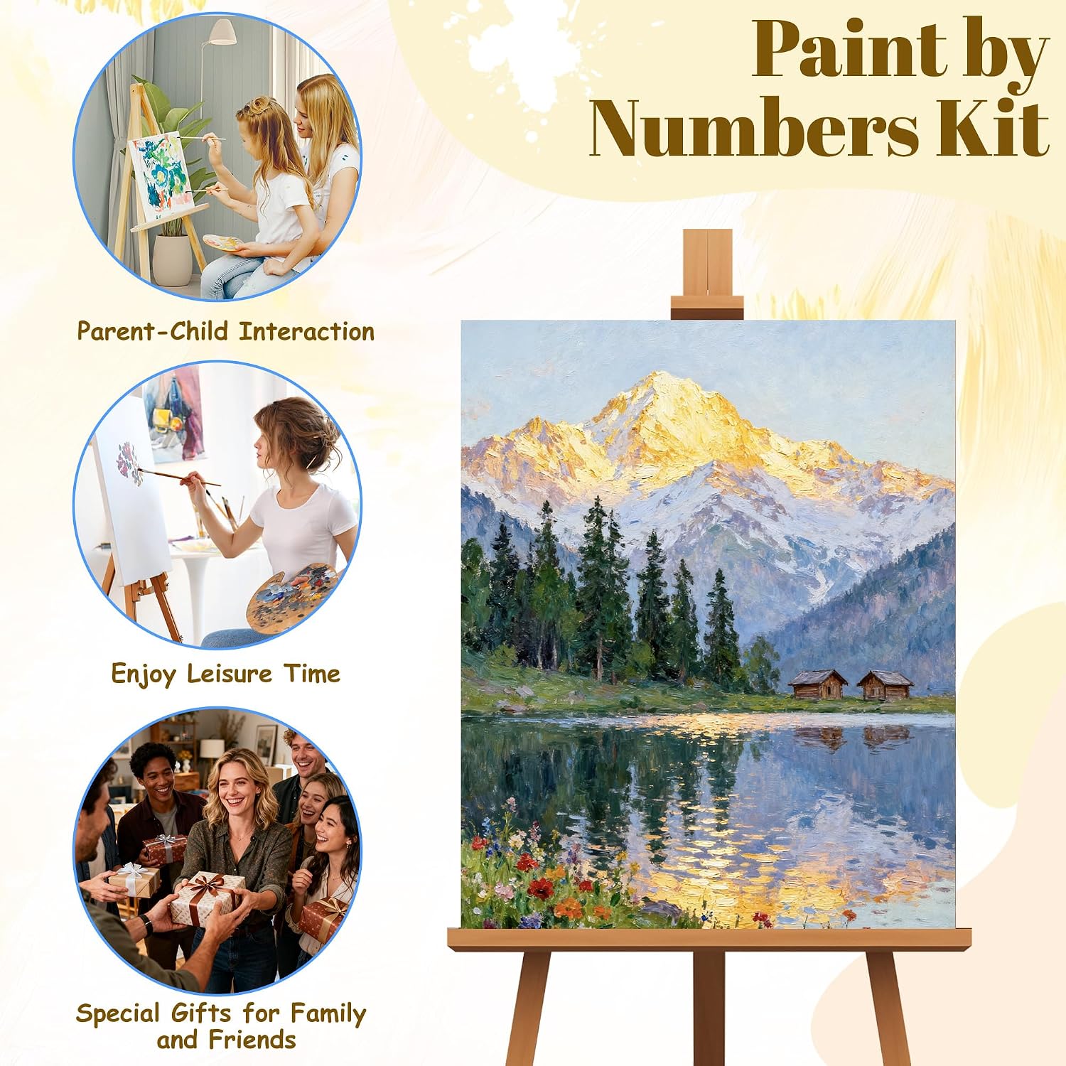 Detalle de NKVNKV Paint by Numbers Kit, 16 x 20 Inch Canvas