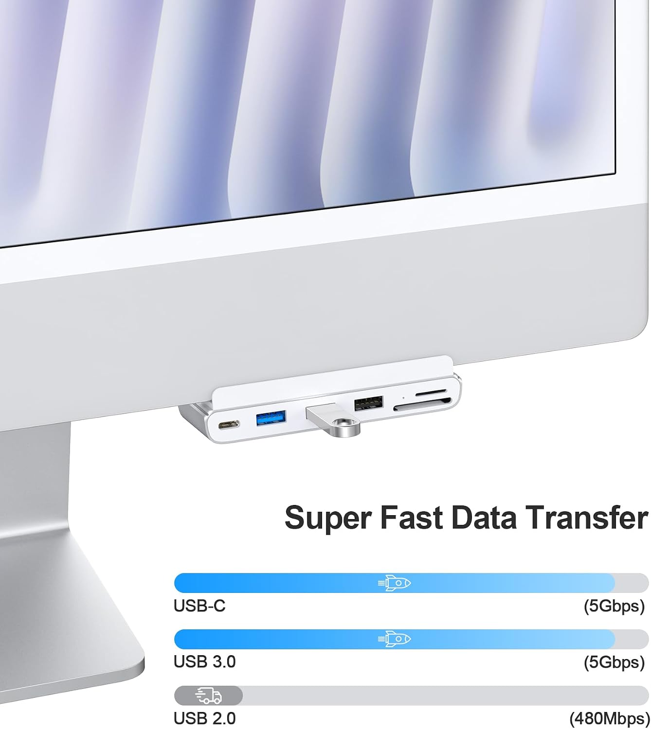 Detalle 2 de GEWOKLIY 7-in-1 USB-C Hub 5 Gbit/s