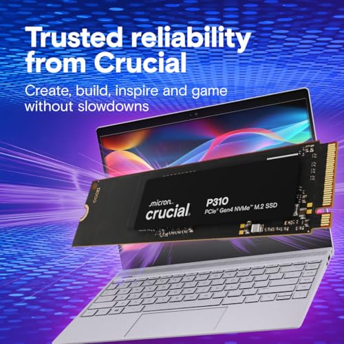 Detalle de Crucial P310 1TB NVMe PCIe Gen4 M.2 SSD (CT1000P310SSD801) for Laptop & Desktop