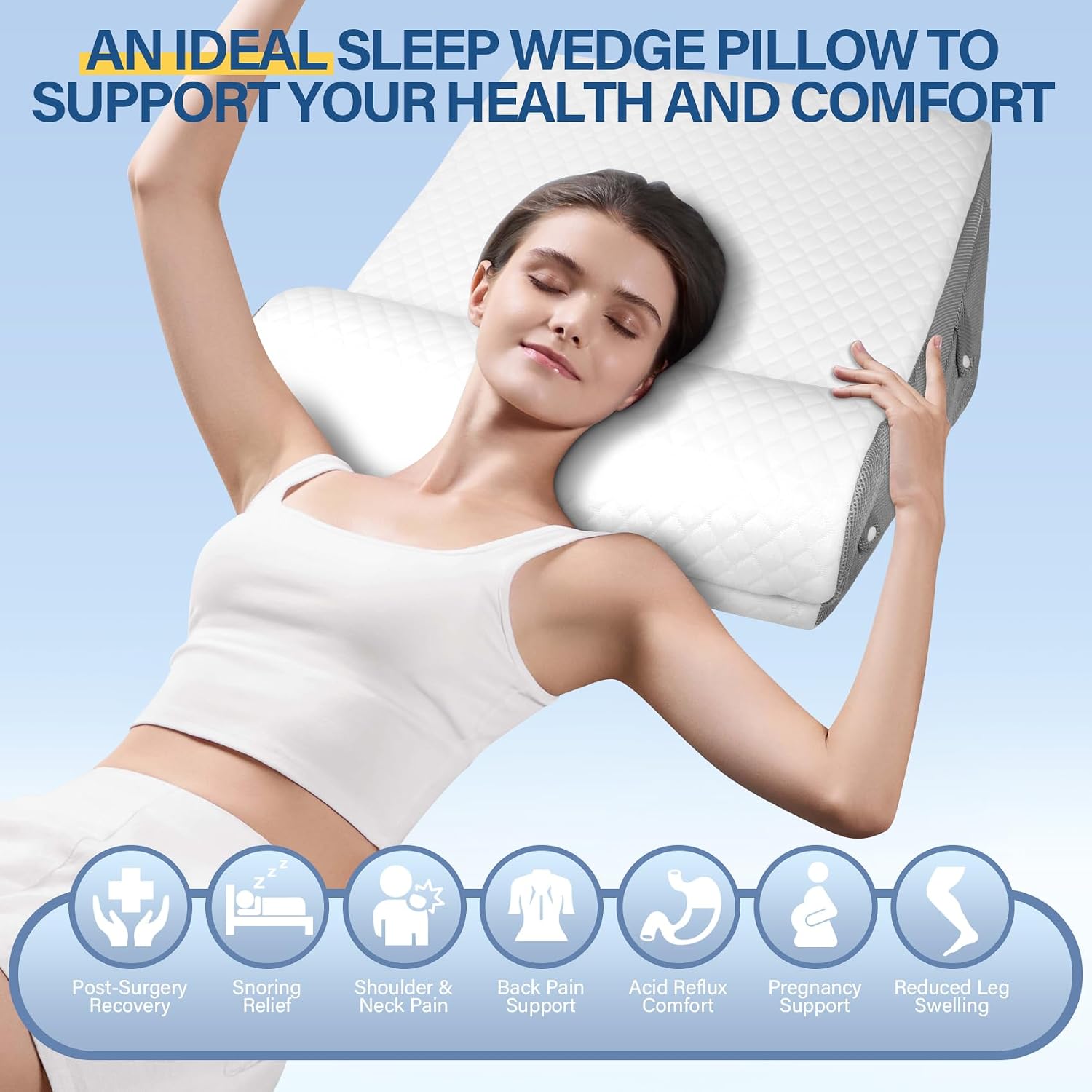 Thumbnail 6 de EzKamfort Bed Wedge Pillow for Sleep Health ⌁